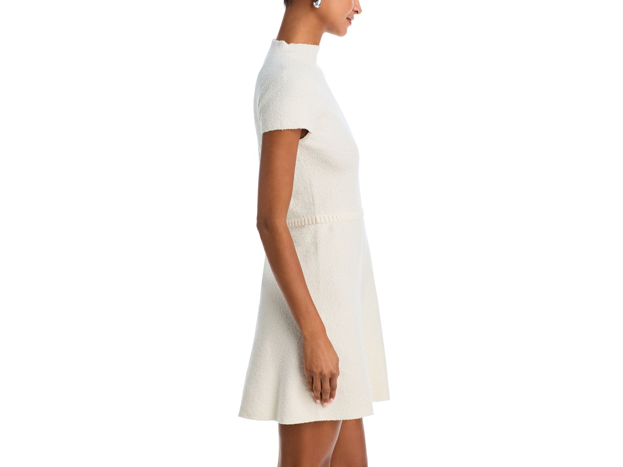 Bouclé Mock Neck Mini Dress — Image 6