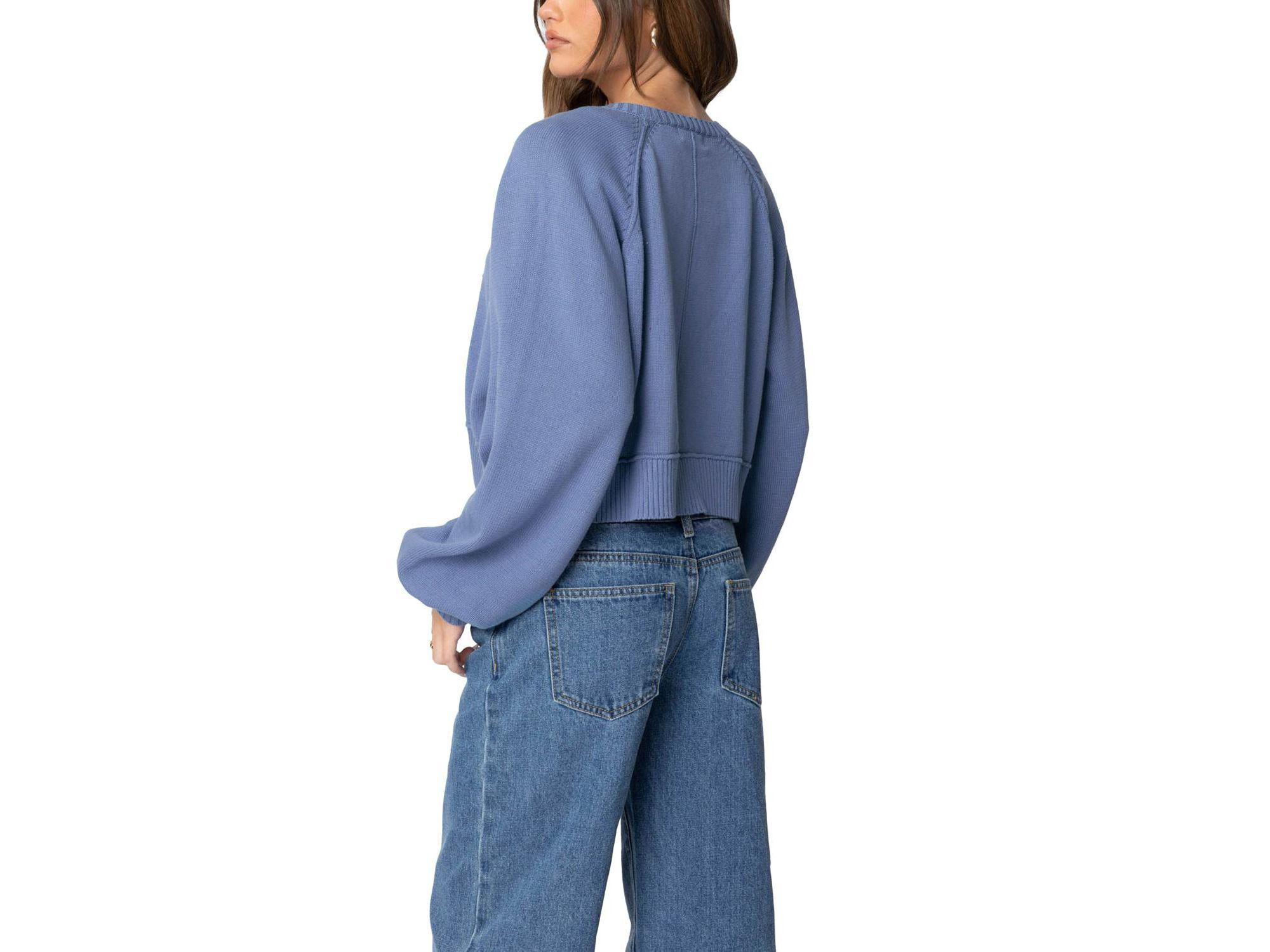 Sammi Puff Sleeve Knit Cardigan — Image 3