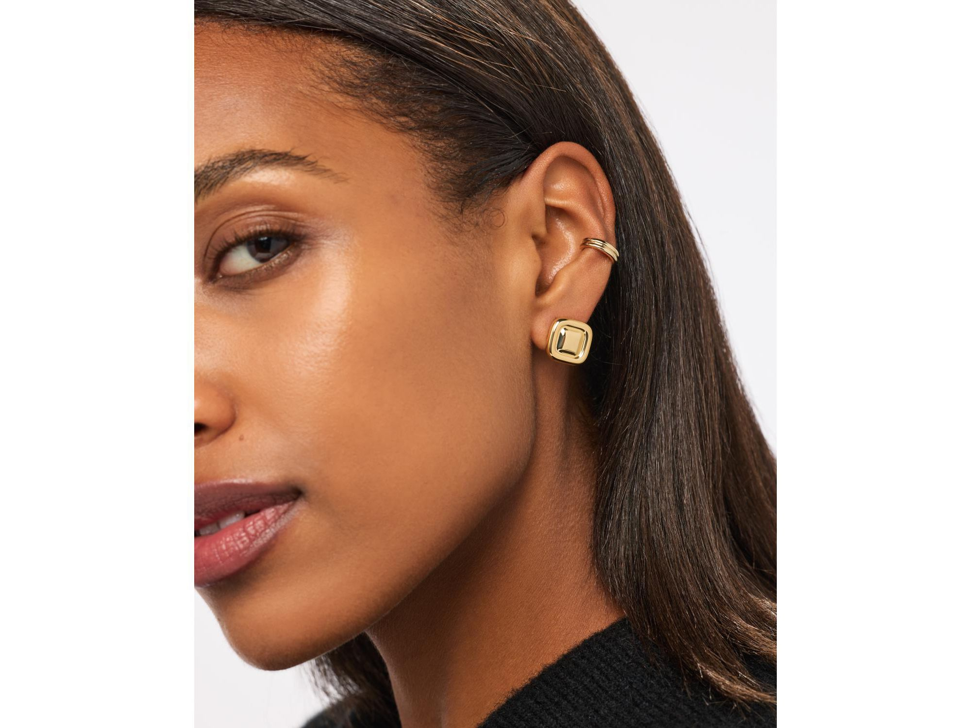 Clara Two Tone Stud Earring — Image 4