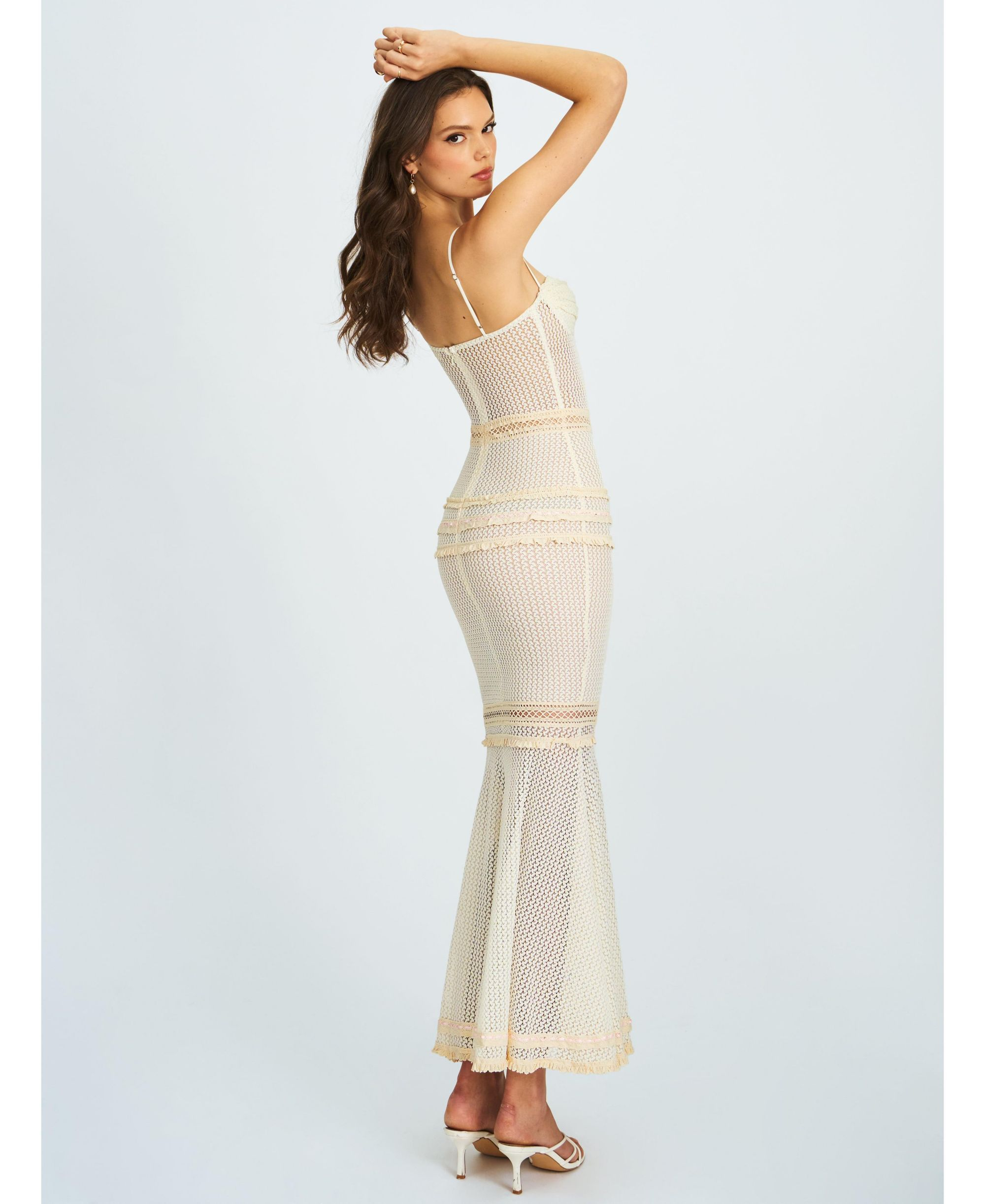 Pallas Lace Trim Crochet Mermaid Maxi Dress — Image 8