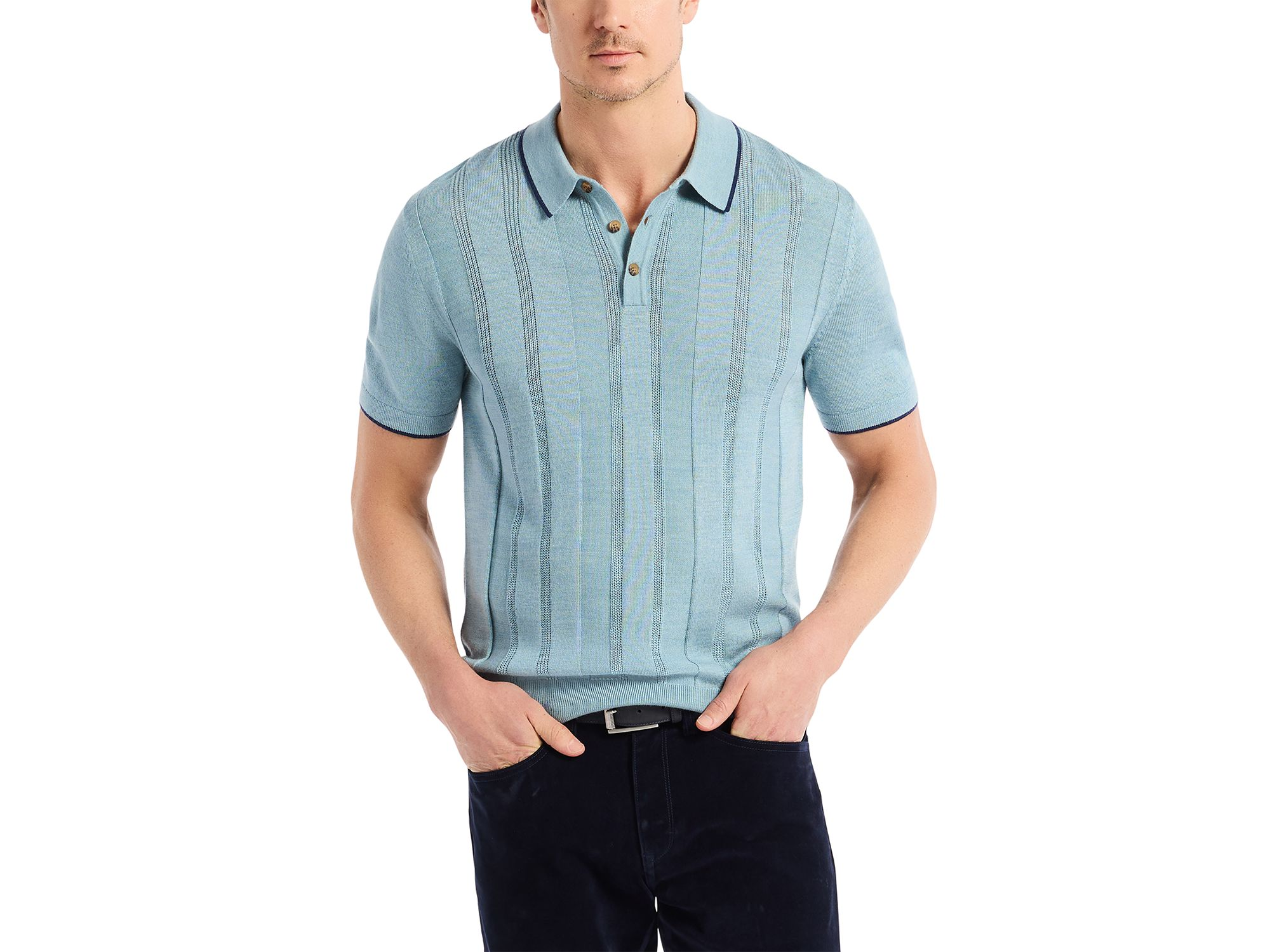 Edvan Sweater Polo Shirt — Image 4