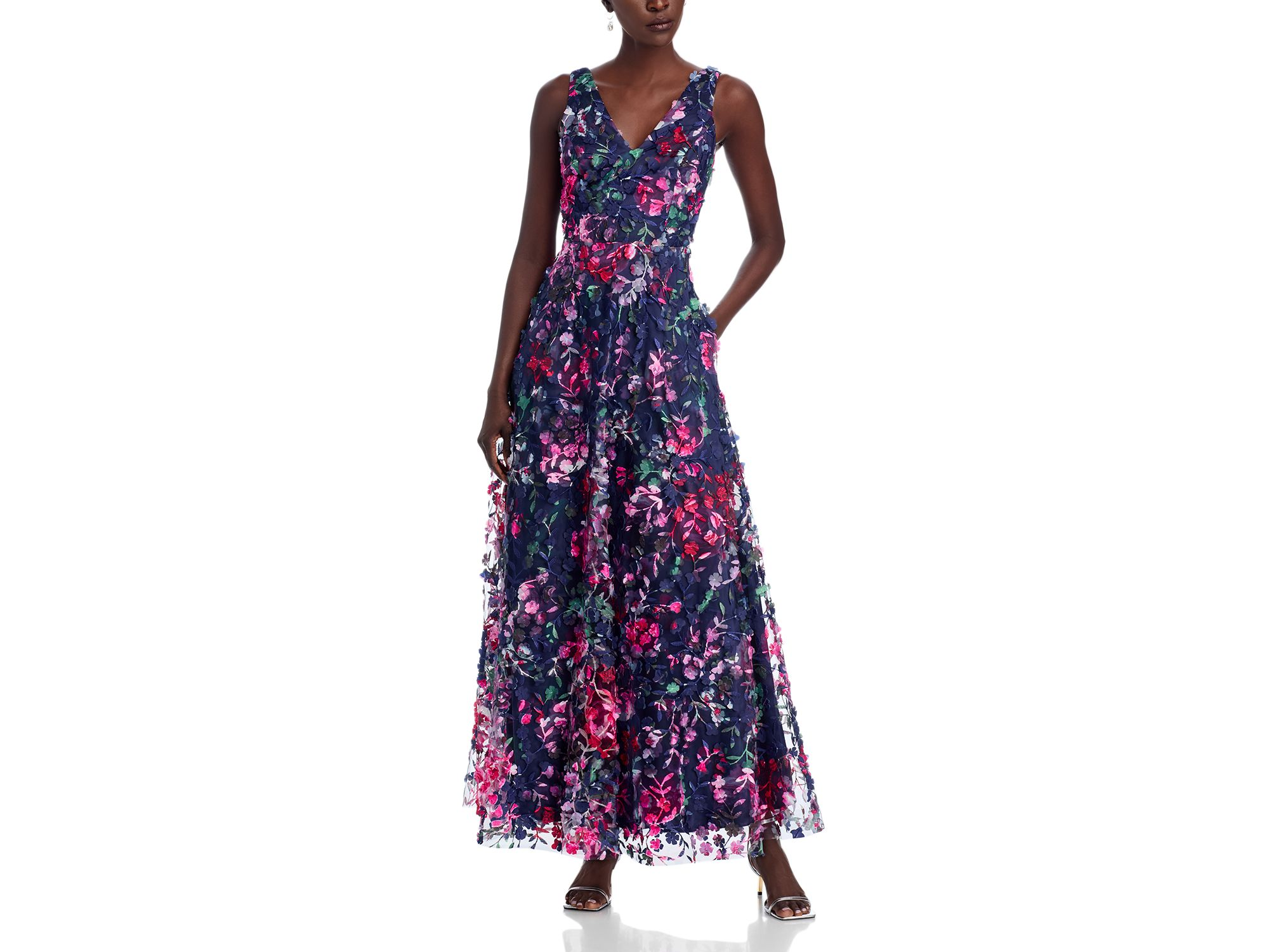 Floral Appliqué Gown - Image 1