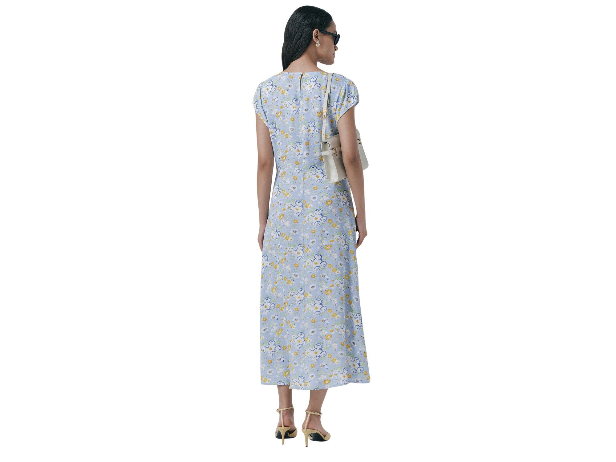 Blair Crepe Floral Sleeveless Midi Dress — Image 4