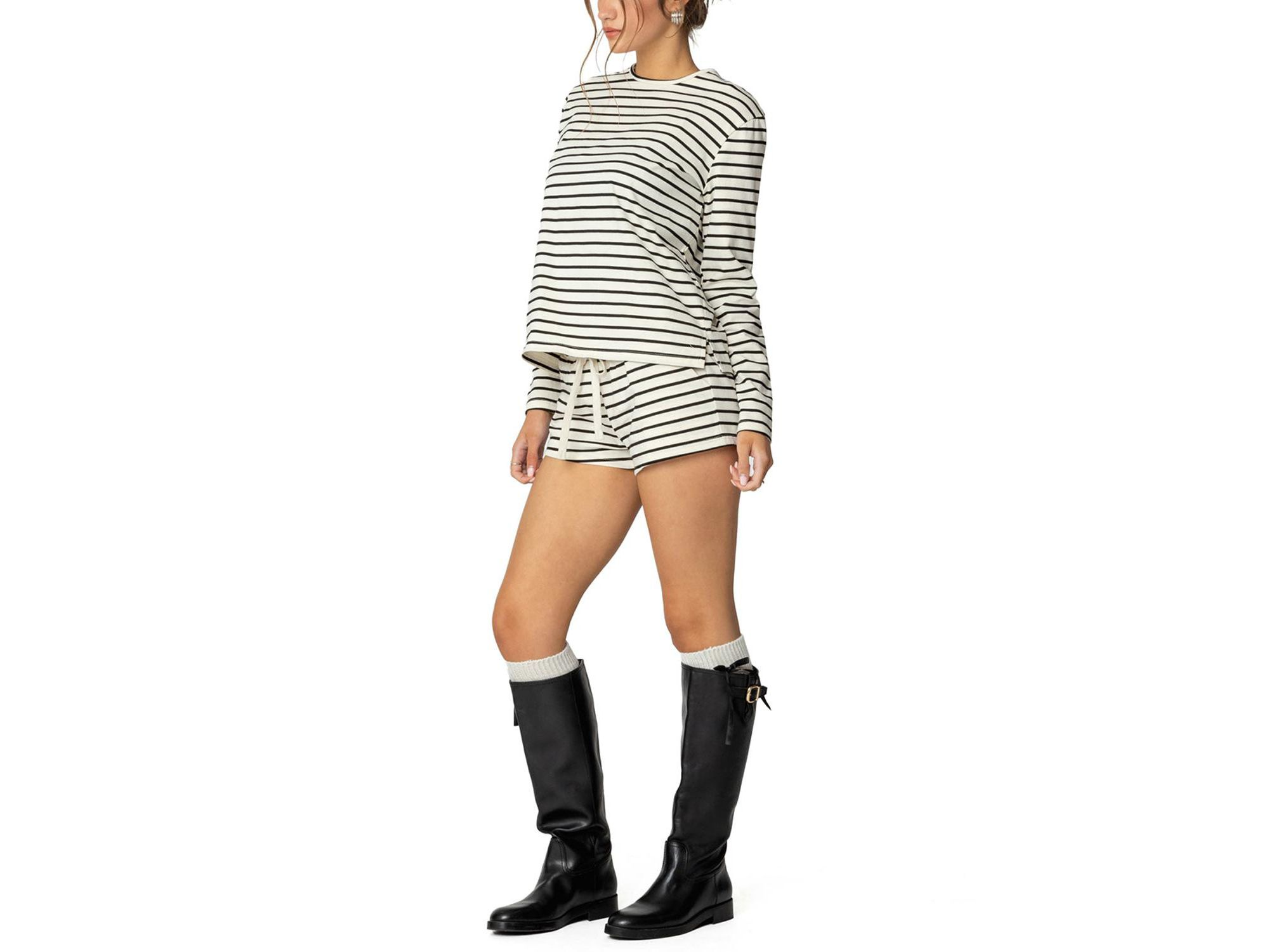 Jordyn Striped Drawstring Shorts — Image 3