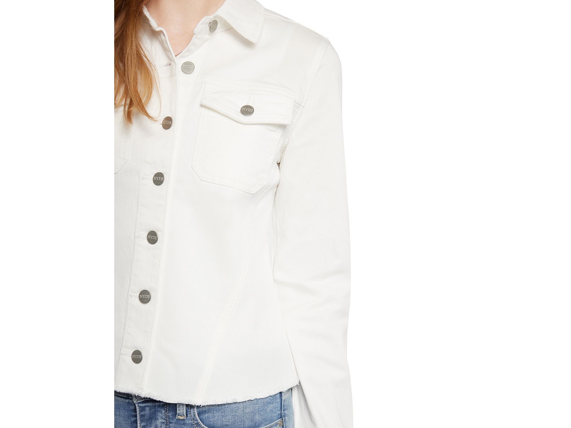 Frayed Hem Denim Jacket — Image 4