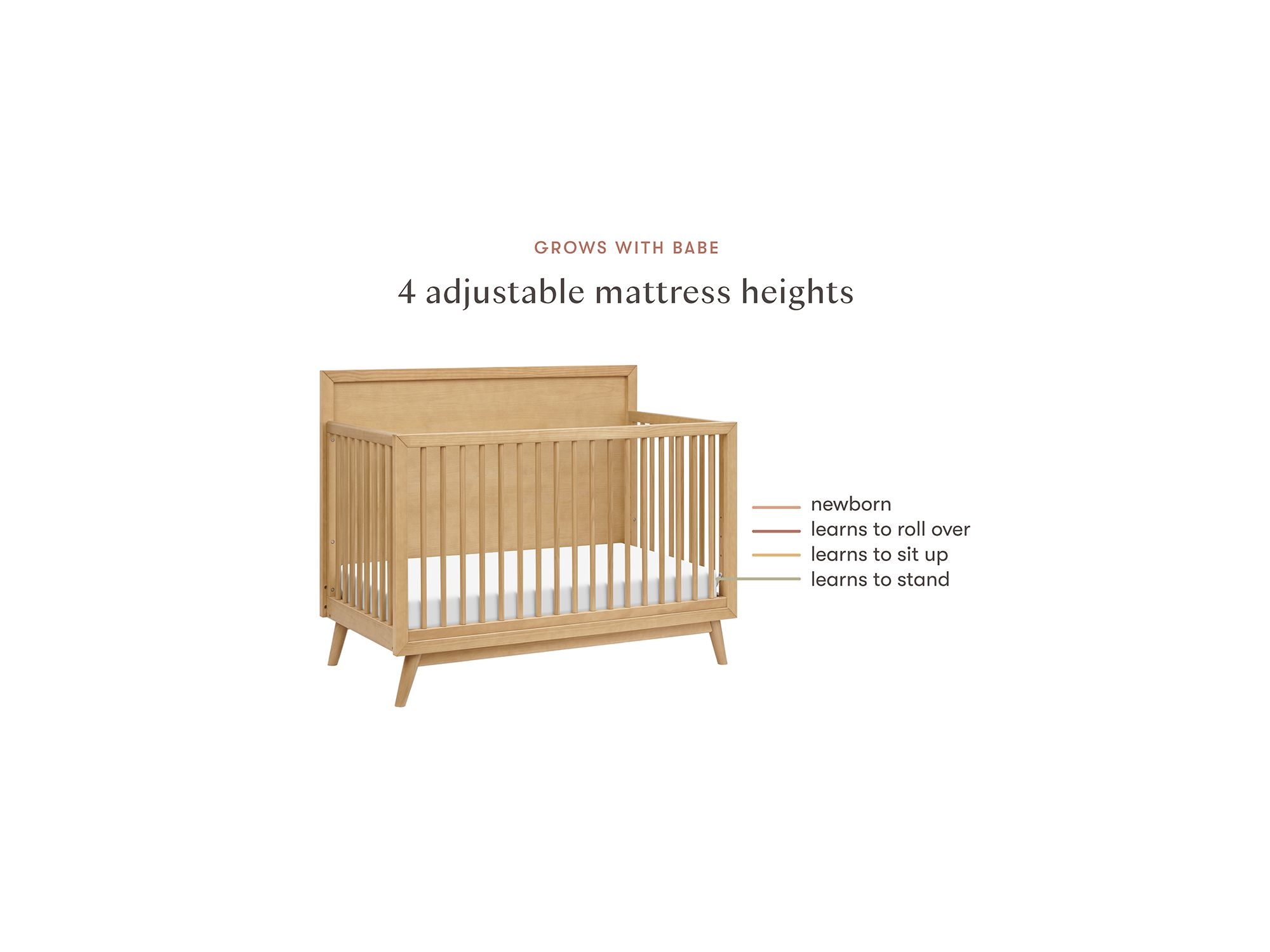 Palma 4-in-1 Convertible Crib with Toddler Bed Conversion Kit — Image 7