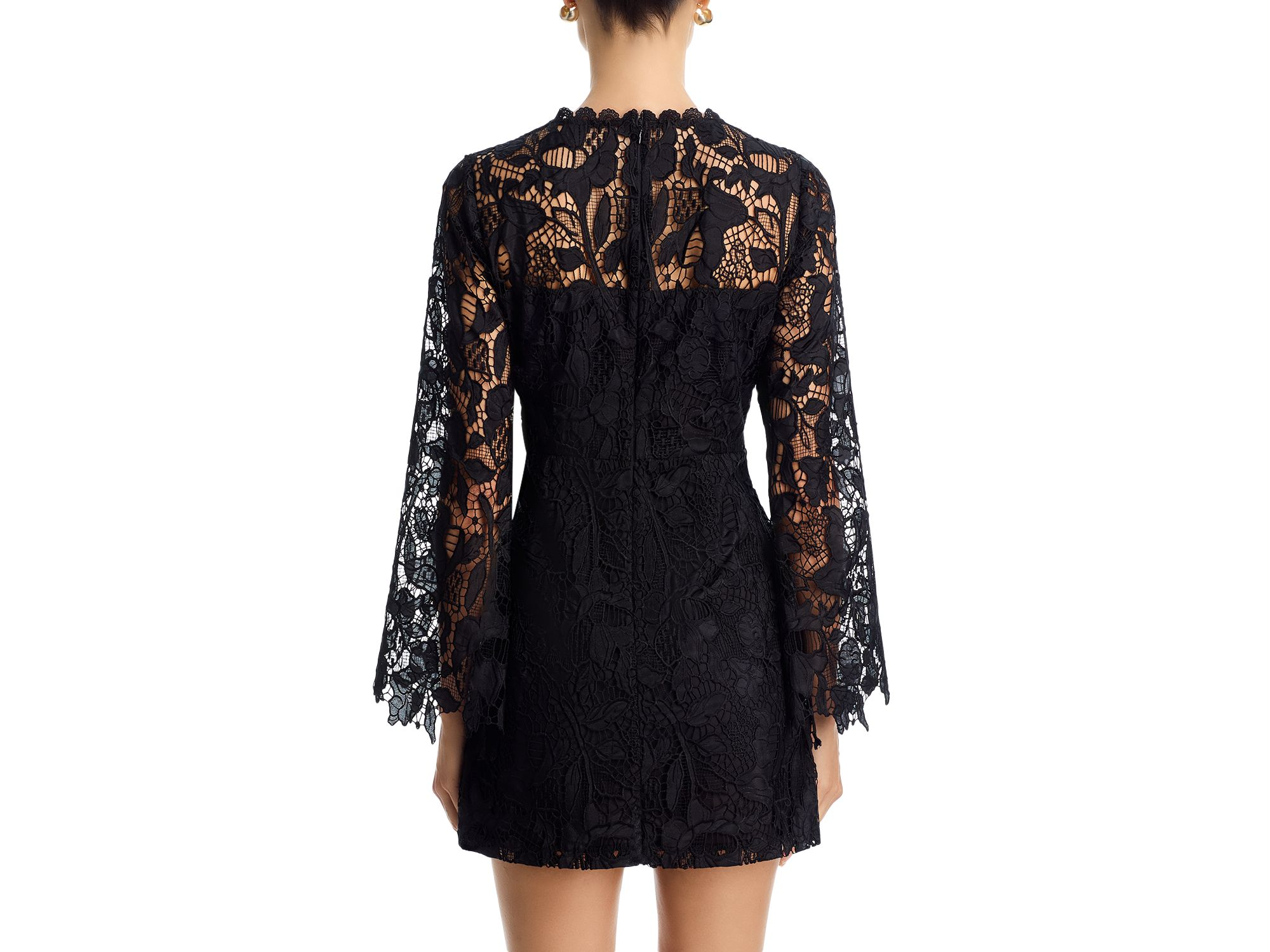 Ido Long Sleeve Lace Mini Dress - Exclusive — Image 3