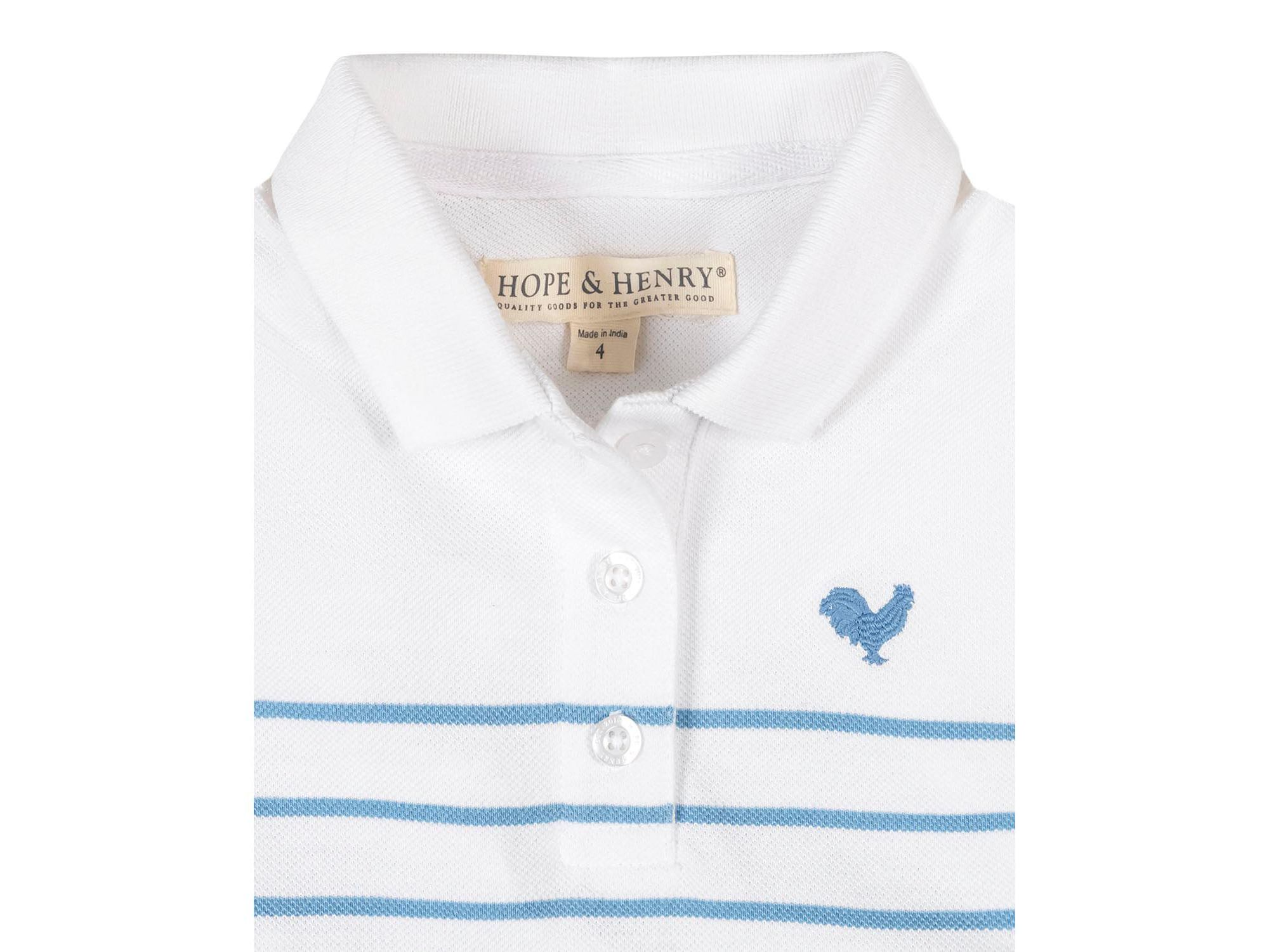 Girls' Organic Puff Sleeve Pique Polo Dress - Little Kid, Big Kid — Image 4