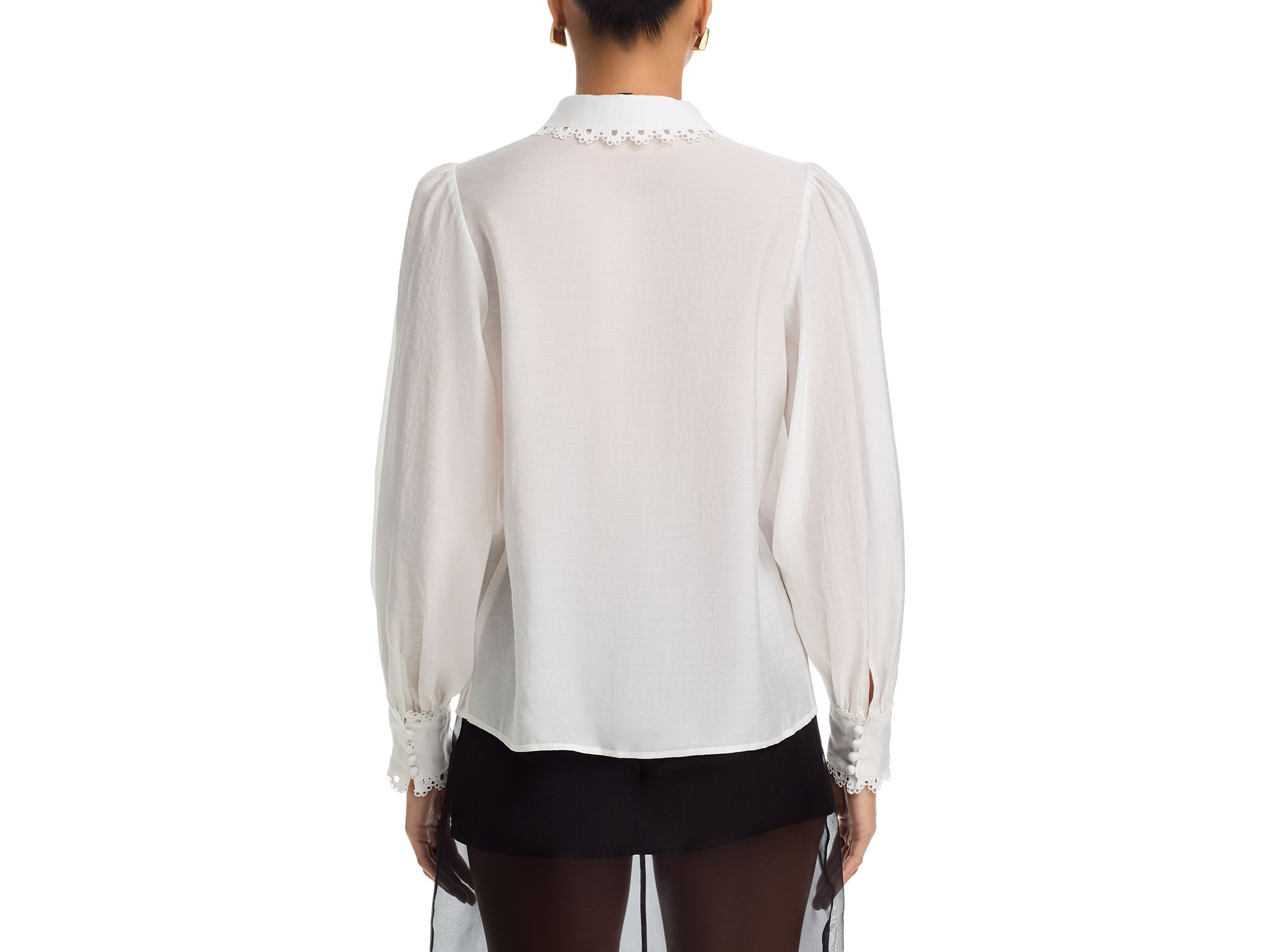 Lace Trim Blouse - Exclusive — Image 3