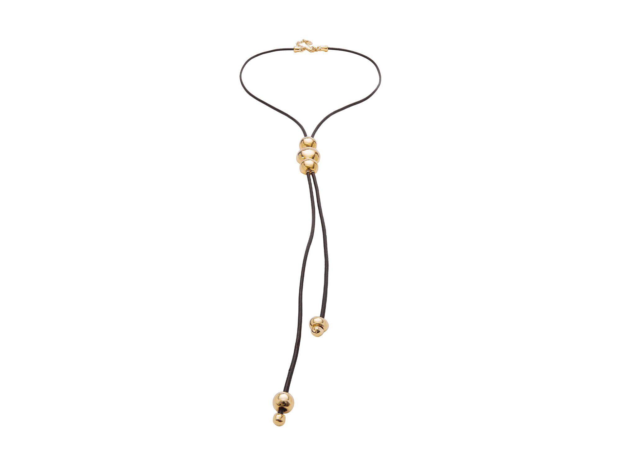 Triple-Bead Leather Necklace — Image 5