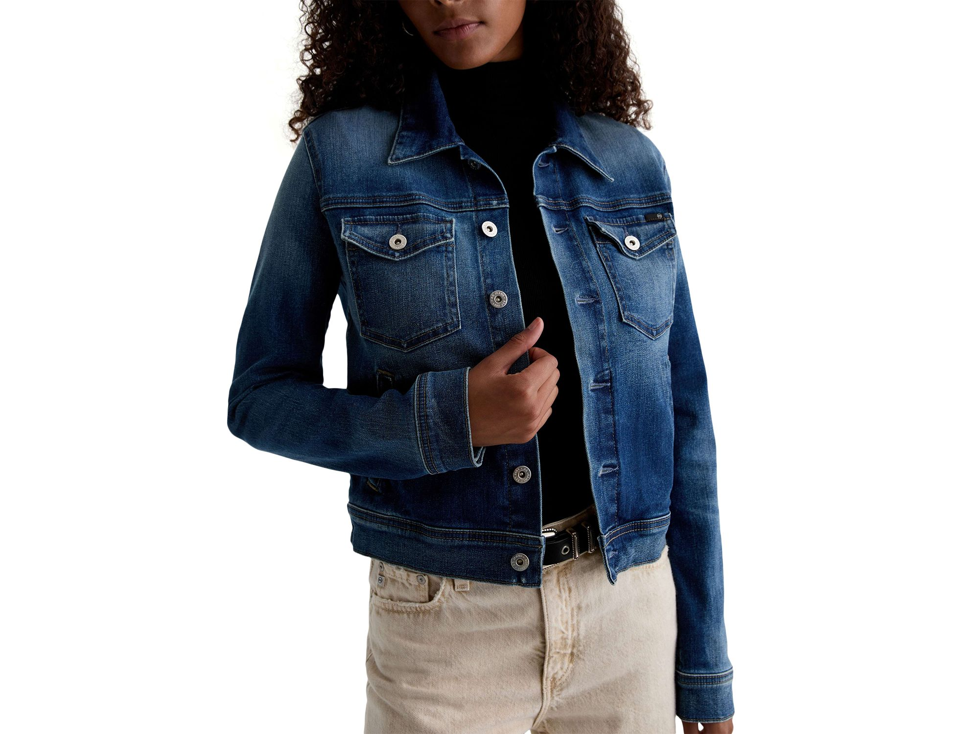 Robyn Denim Cropped Jacket — Image 4