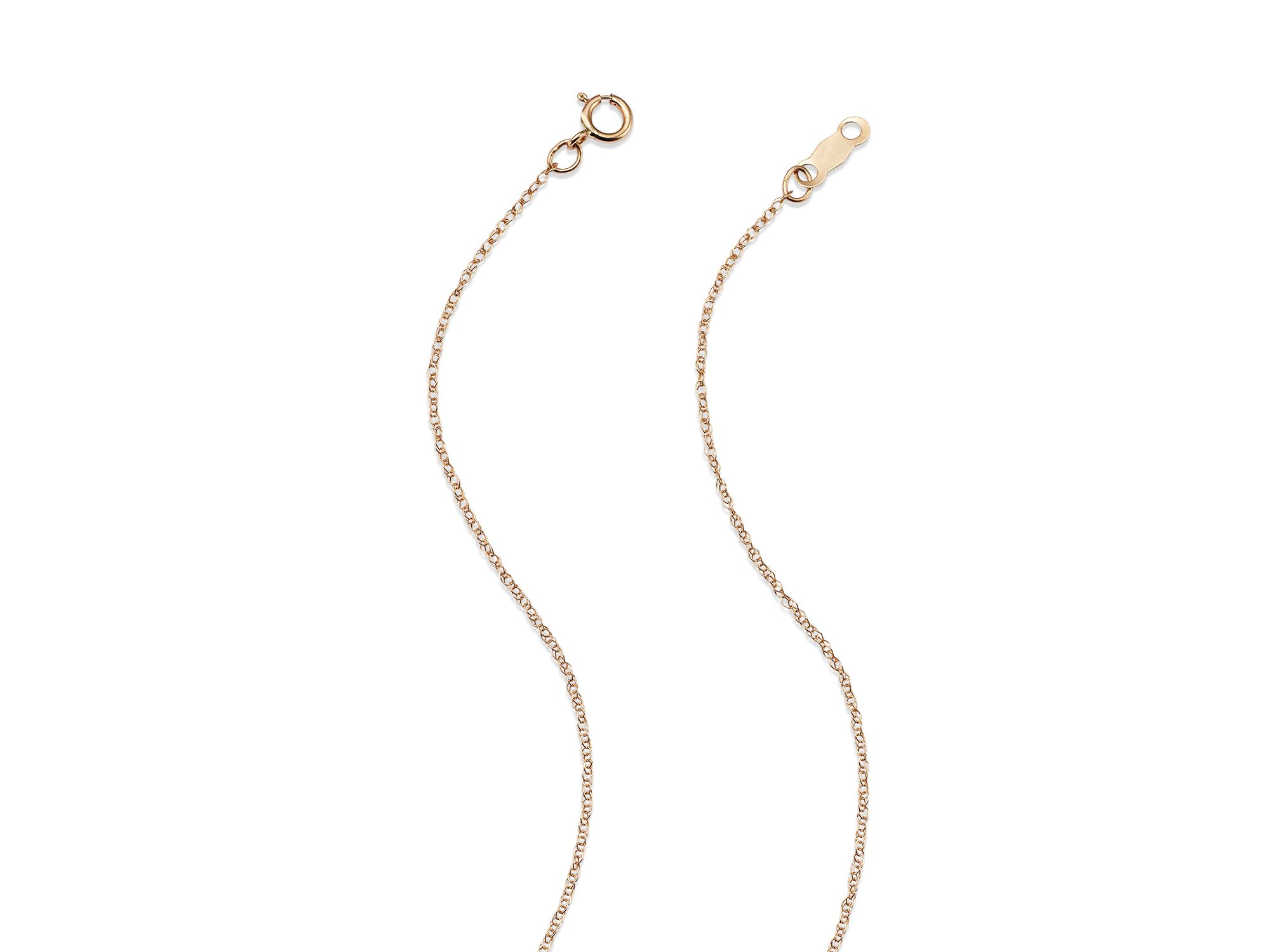 14K Yellow Gold Love Knot Necklace, 18" — Image 5