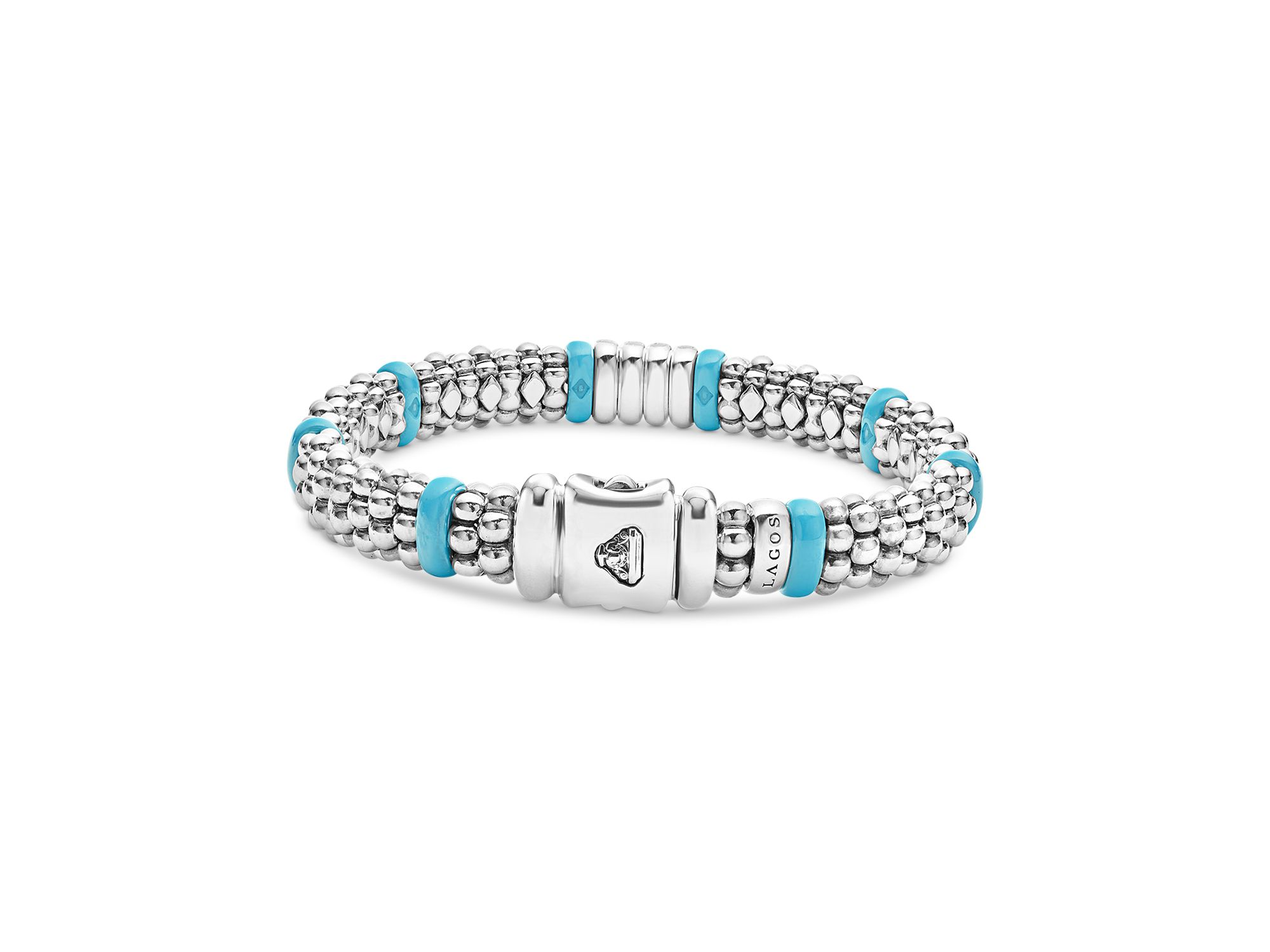 Blue Caviar & Diamond Sterling Silver Bracelet — Image 5