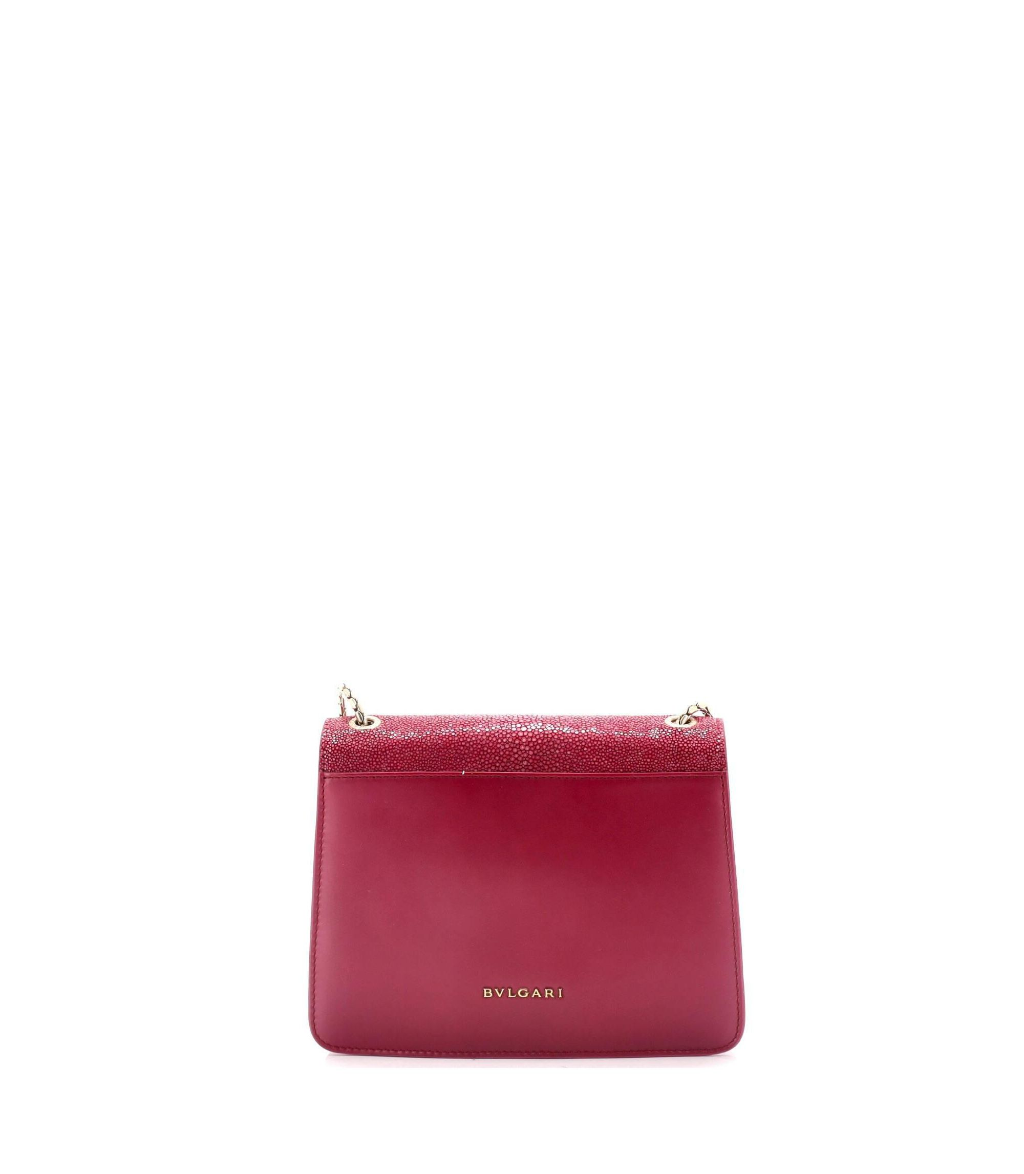 Serpenti Forever Square Shoulder Bag Leather and Stingray — Image 5