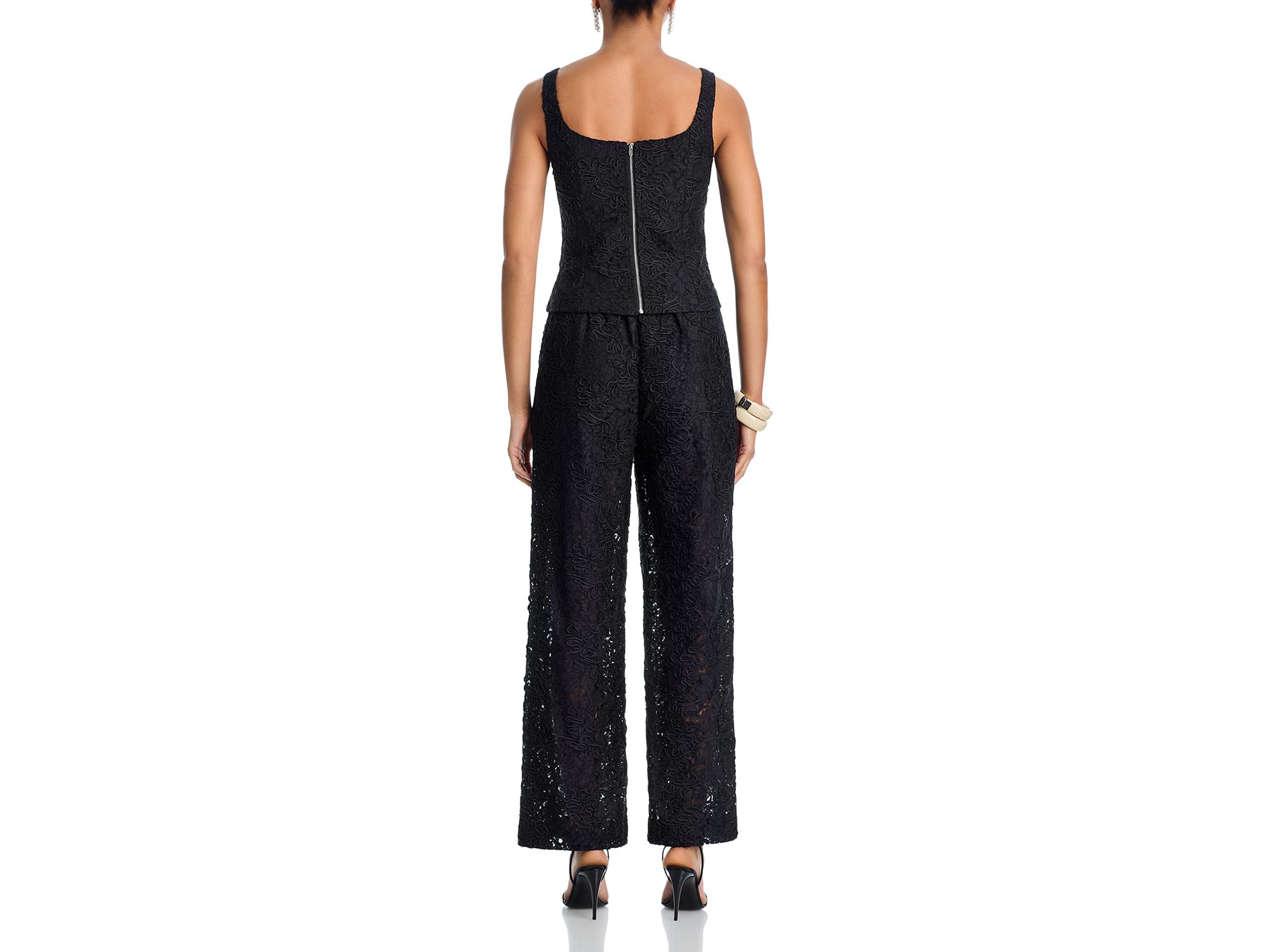 Soutache Cord Sleeveless Lace Top - Exclusive — Image 5