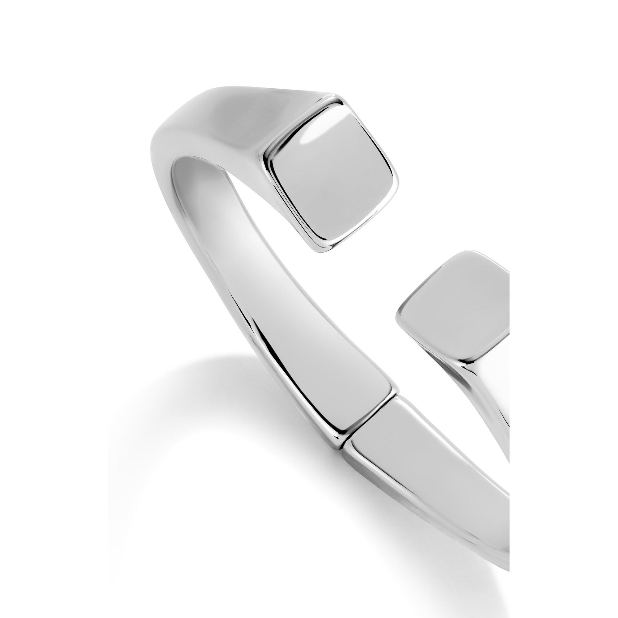Rigid Sterling Plated Smooth Finish and Square Shape Bracelet — Image 3