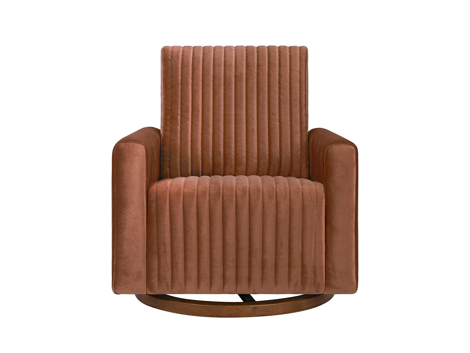 Poe Velvet Channeled Swivel Glider — Image 3