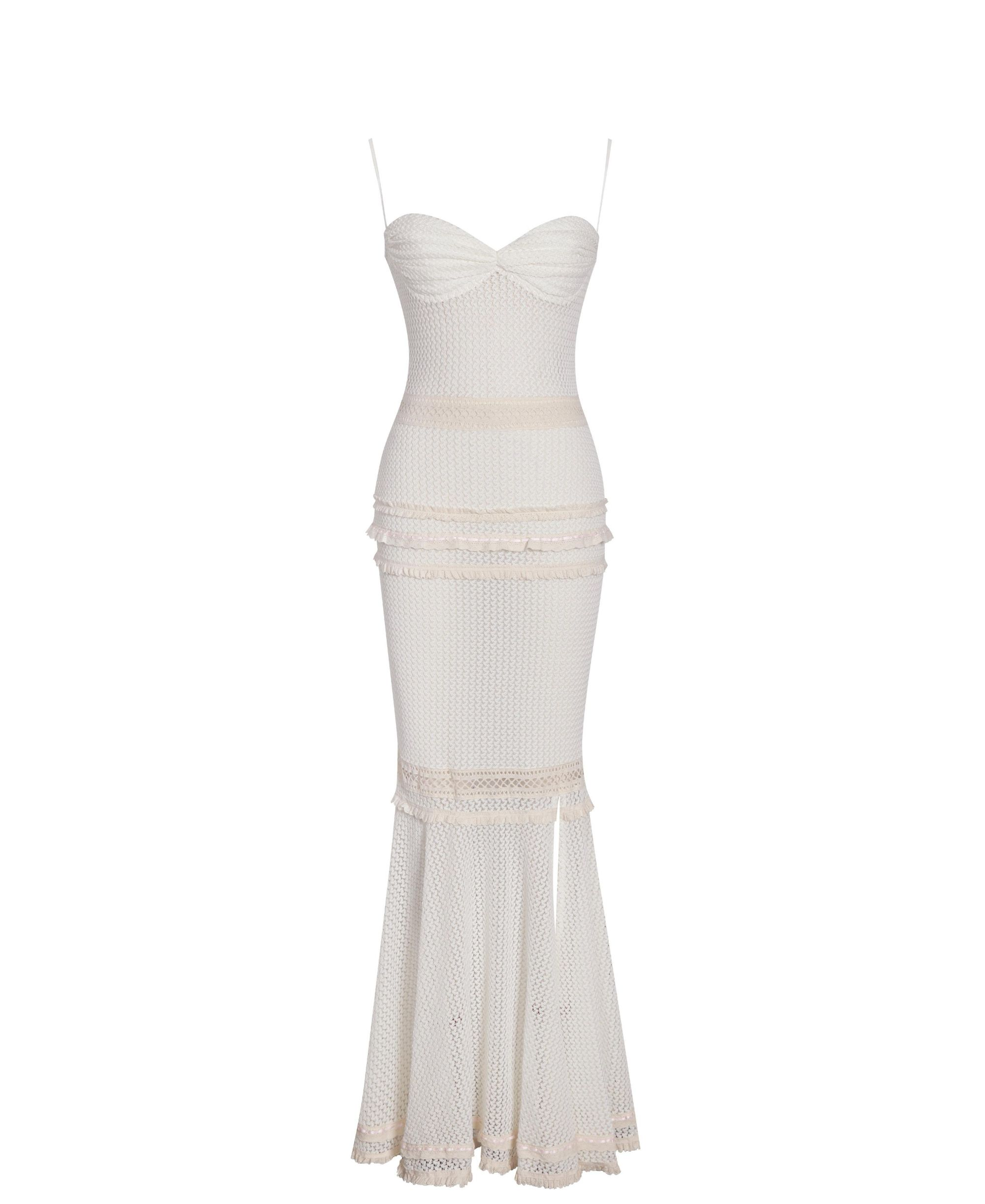 Pallas Lace Trim Crochet Mermaid Maxi Dress — Image 9