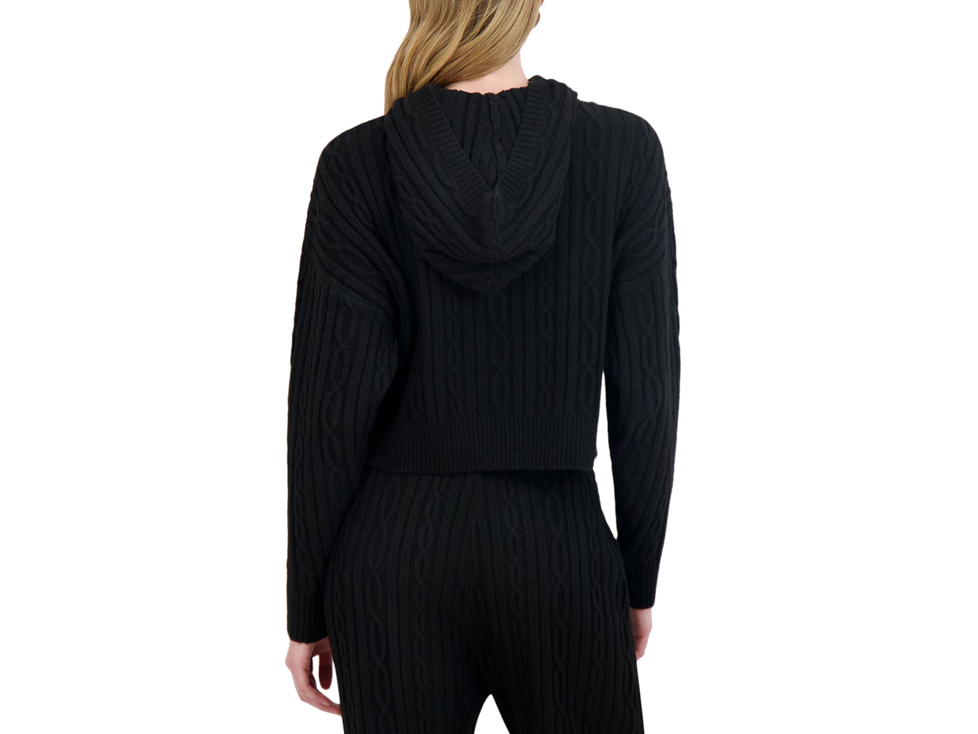 Brushed Cable Knit Hoodie — Image 3