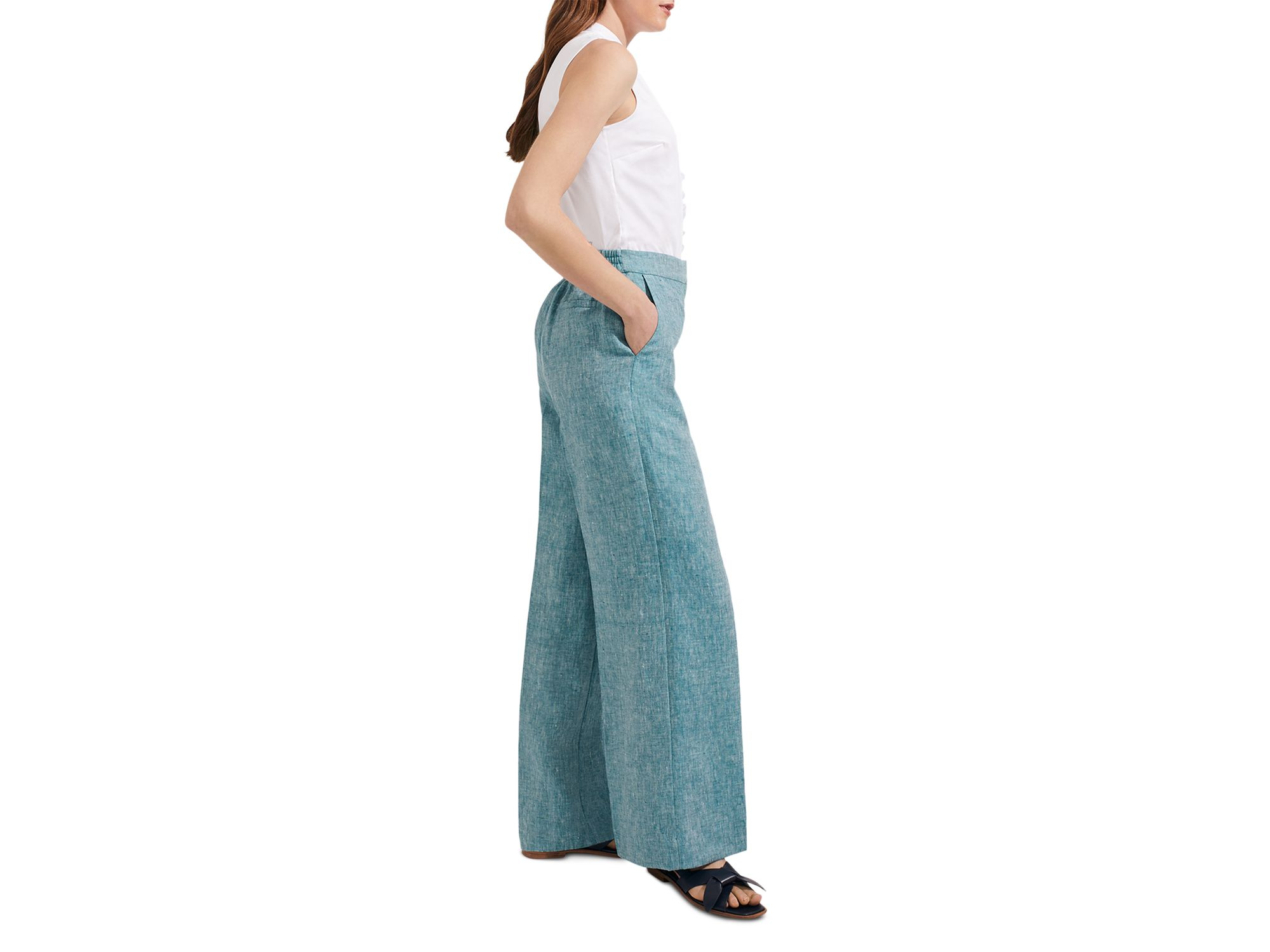 Mirabel Linen Wide Leg Pants — Image 6