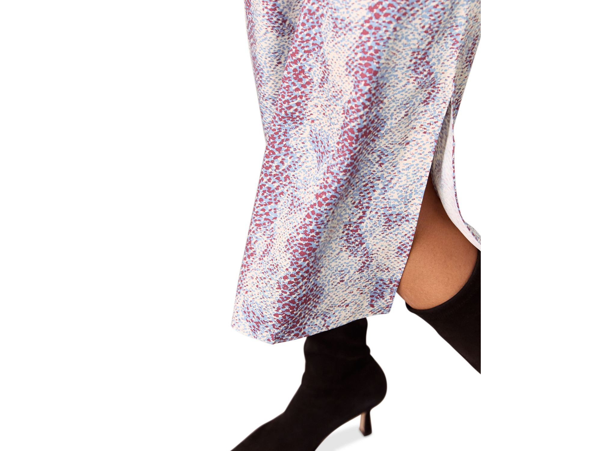 Mottled Snake Print Midi Dress — Image 4