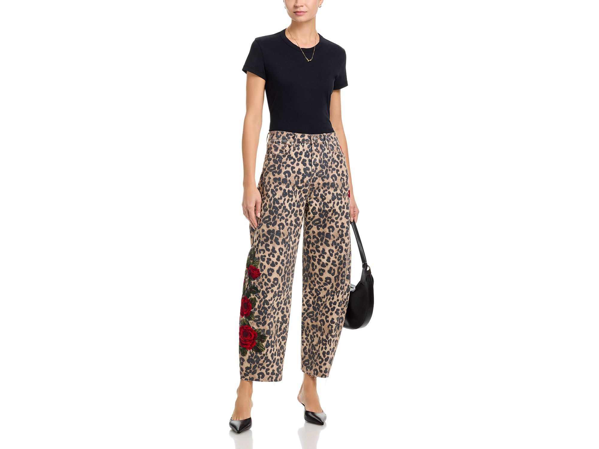 Parker x Wild Rose Ankle Barrel Jeans in Leopard — Image 4