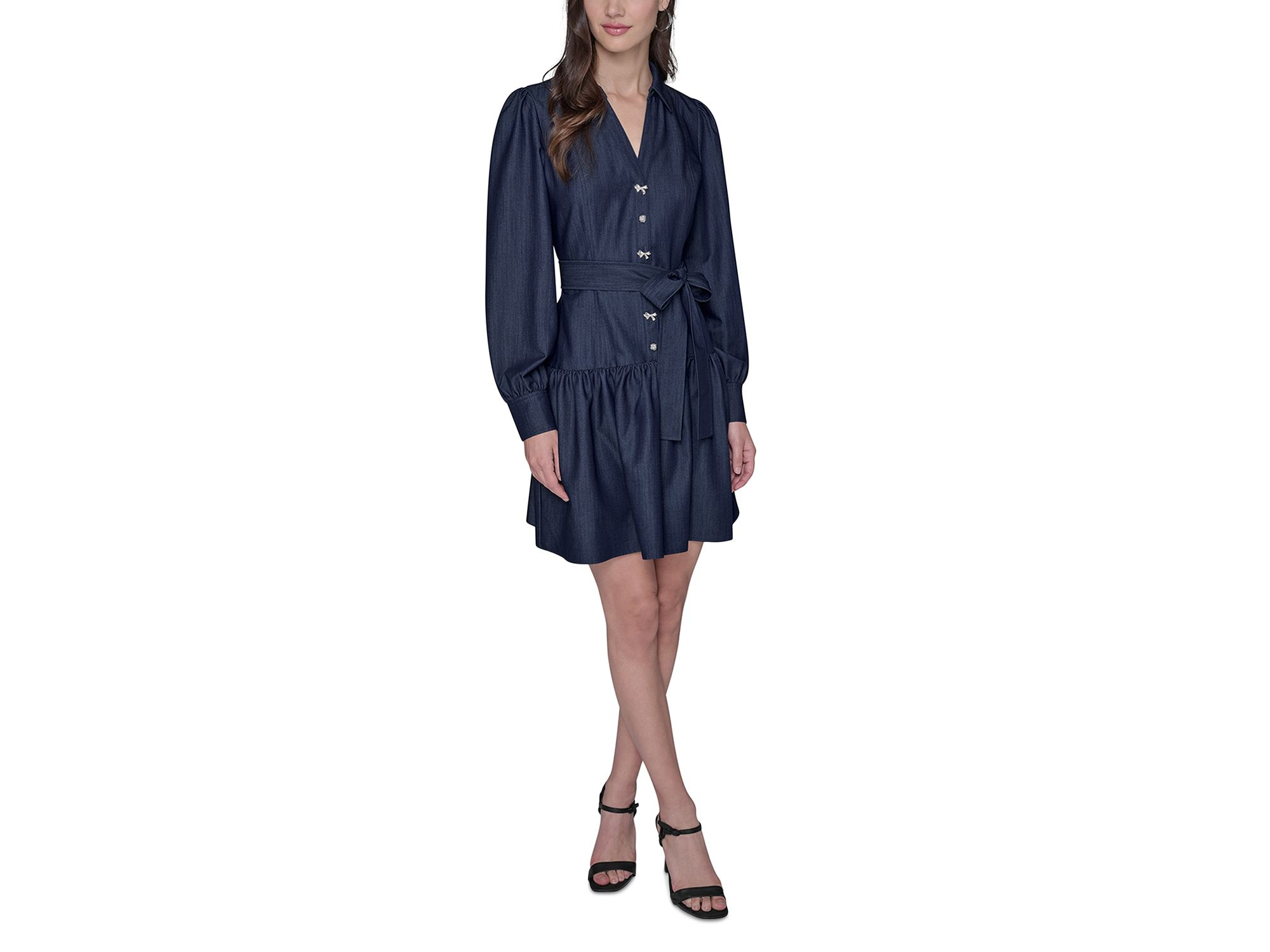 Denim Shirt Dress — Image 4
