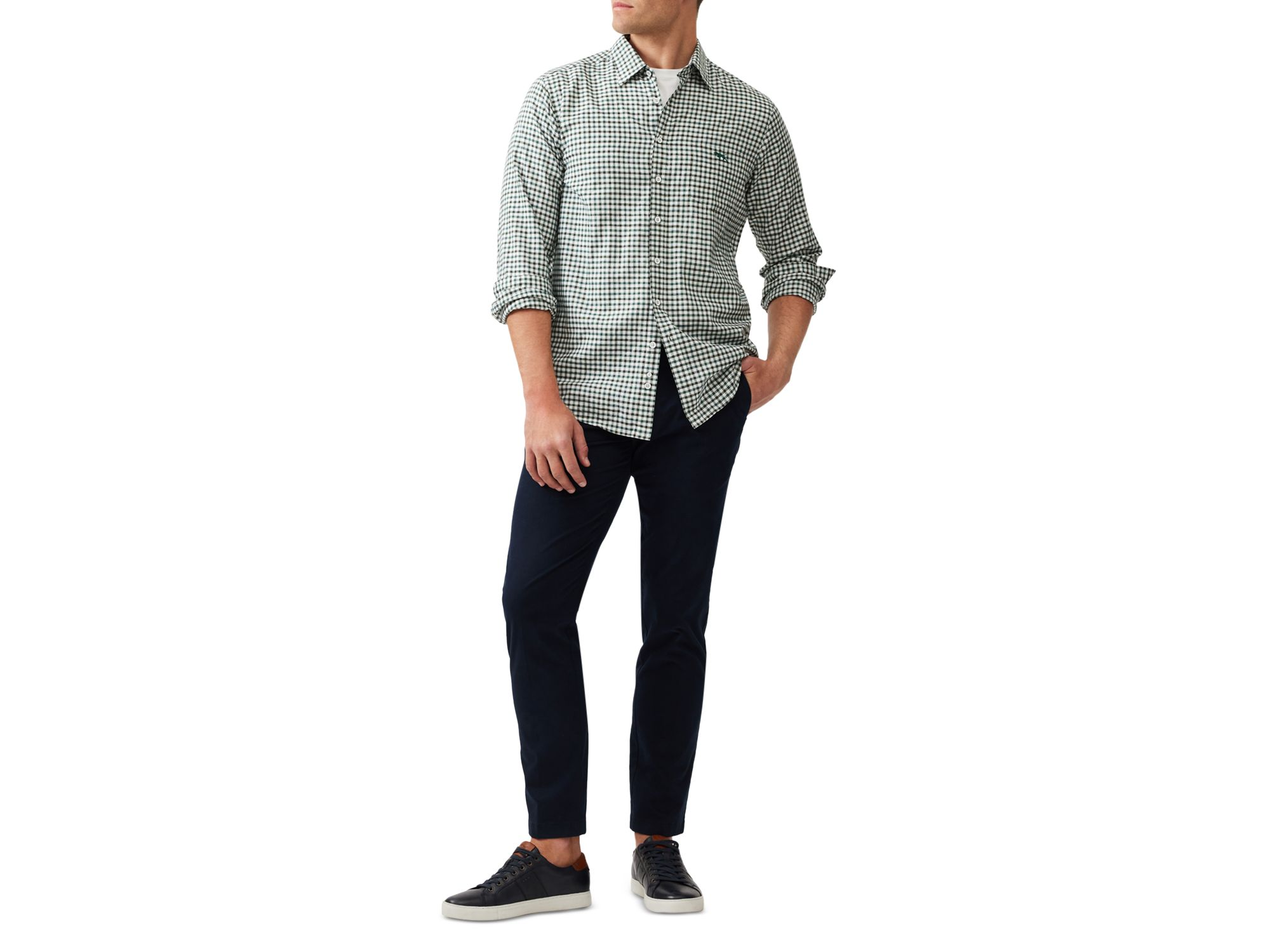 Gebbies Valley Cotton and Linen Plaid Shirt — Image 5