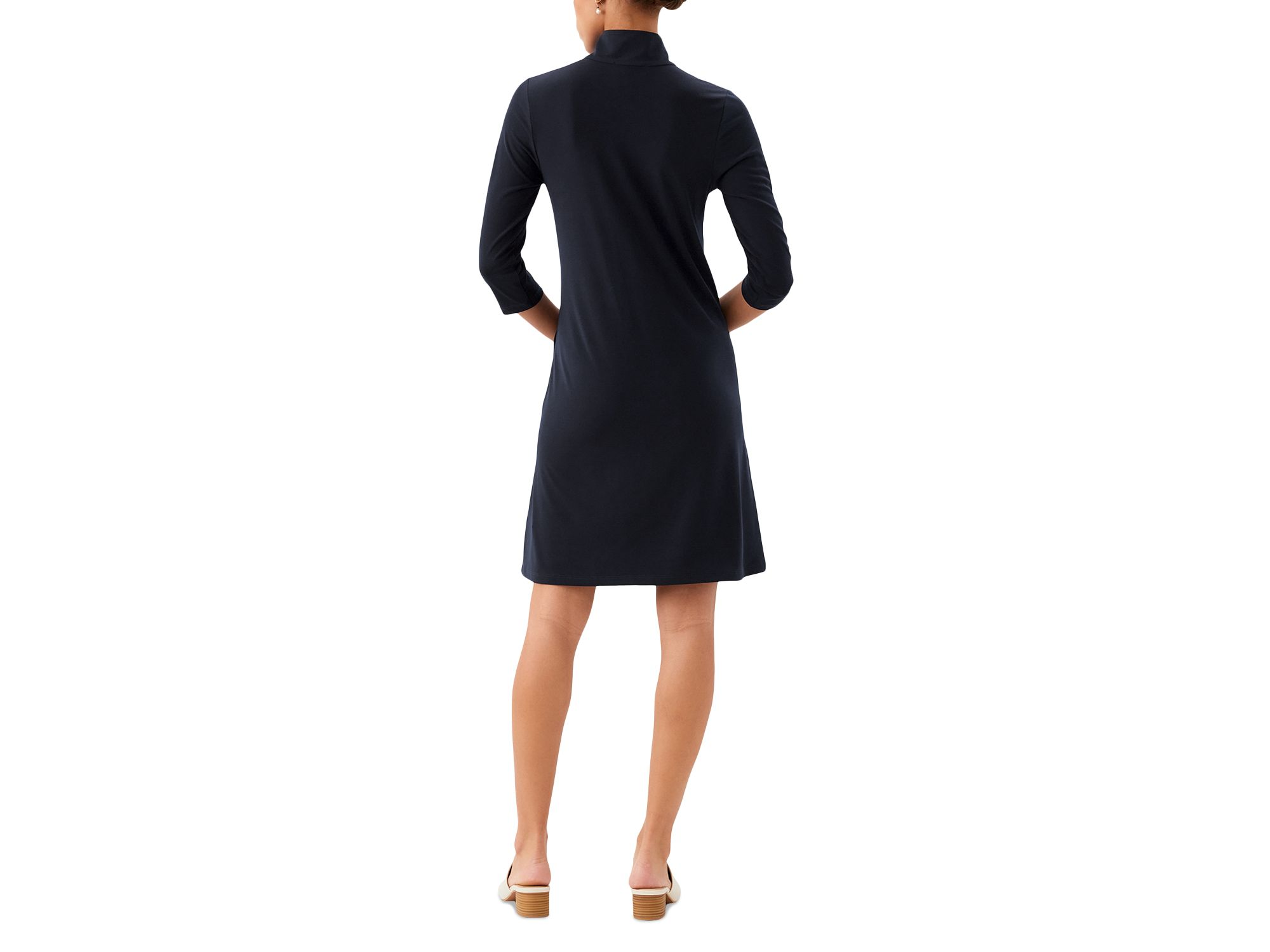 Quarter Zip Mock Neck Dress — Image 3