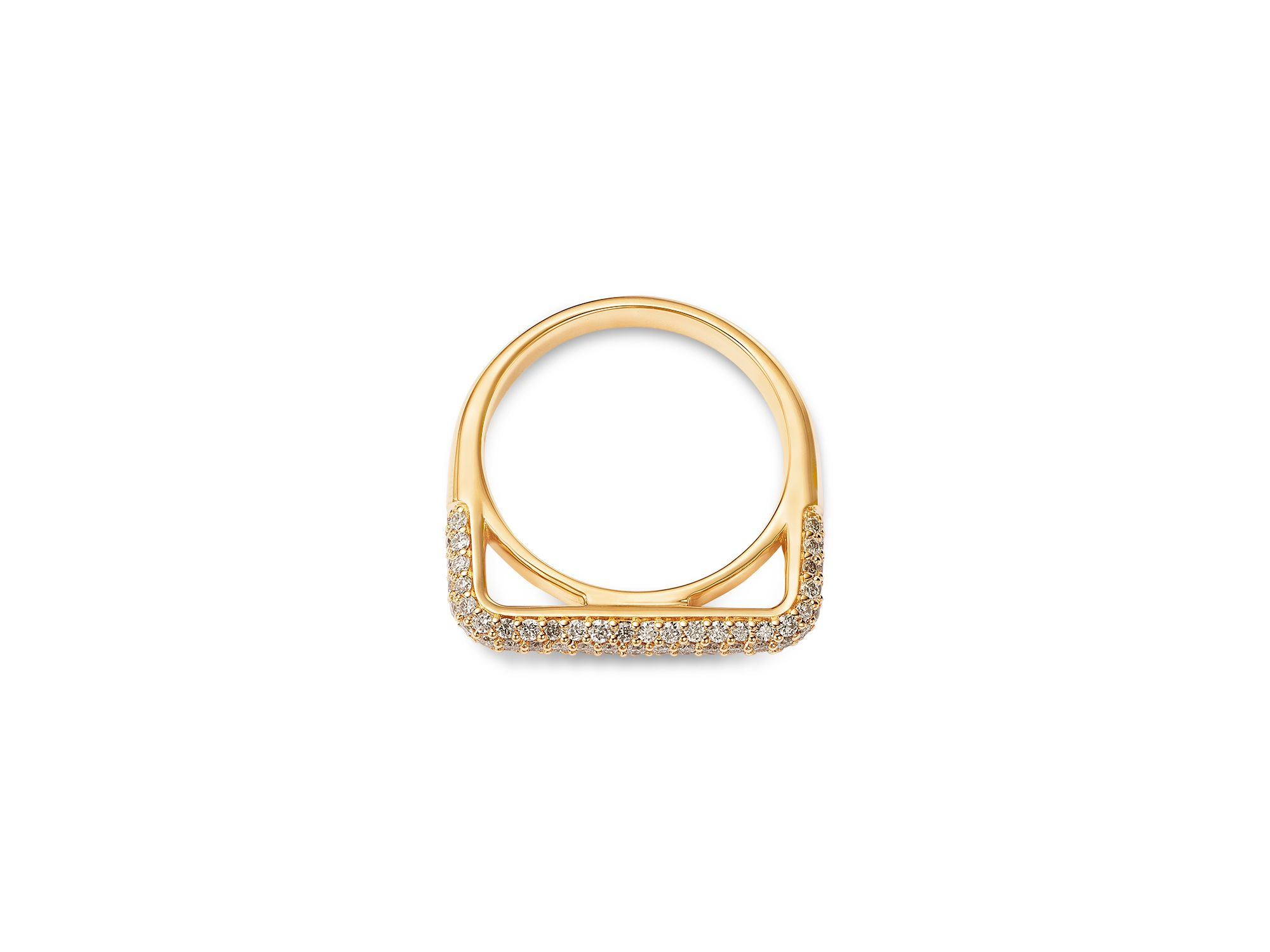 Diamond Pavé Square Stack Band in 14K Gold, 0.6 tcw — Image 3