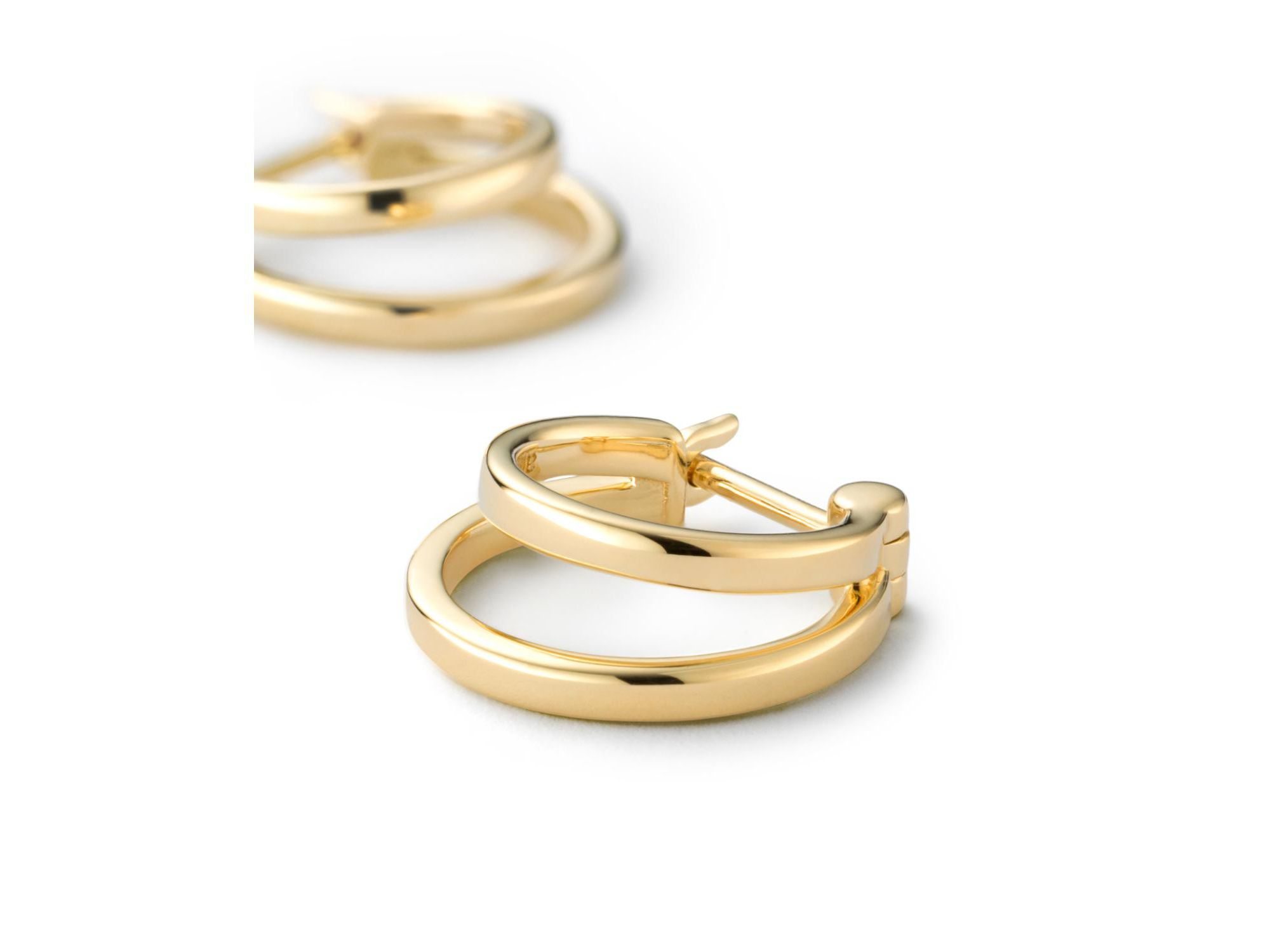 10K Gold Double Hoops — Image 5