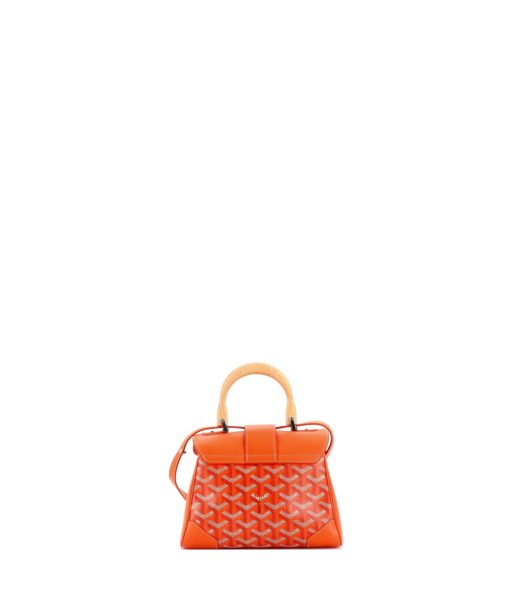 Mini Saigon Top Handle Bag Coated Canvas with Leather — Image 6