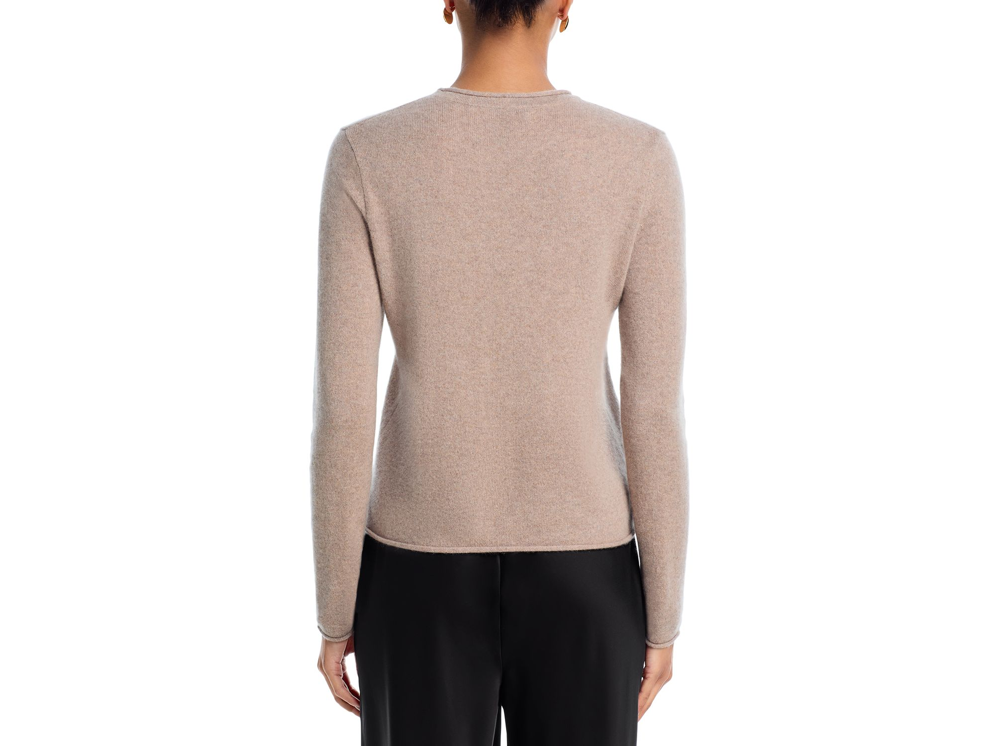 100% Cashmere Rolled Edge Sweater - Exclusive — Image 3