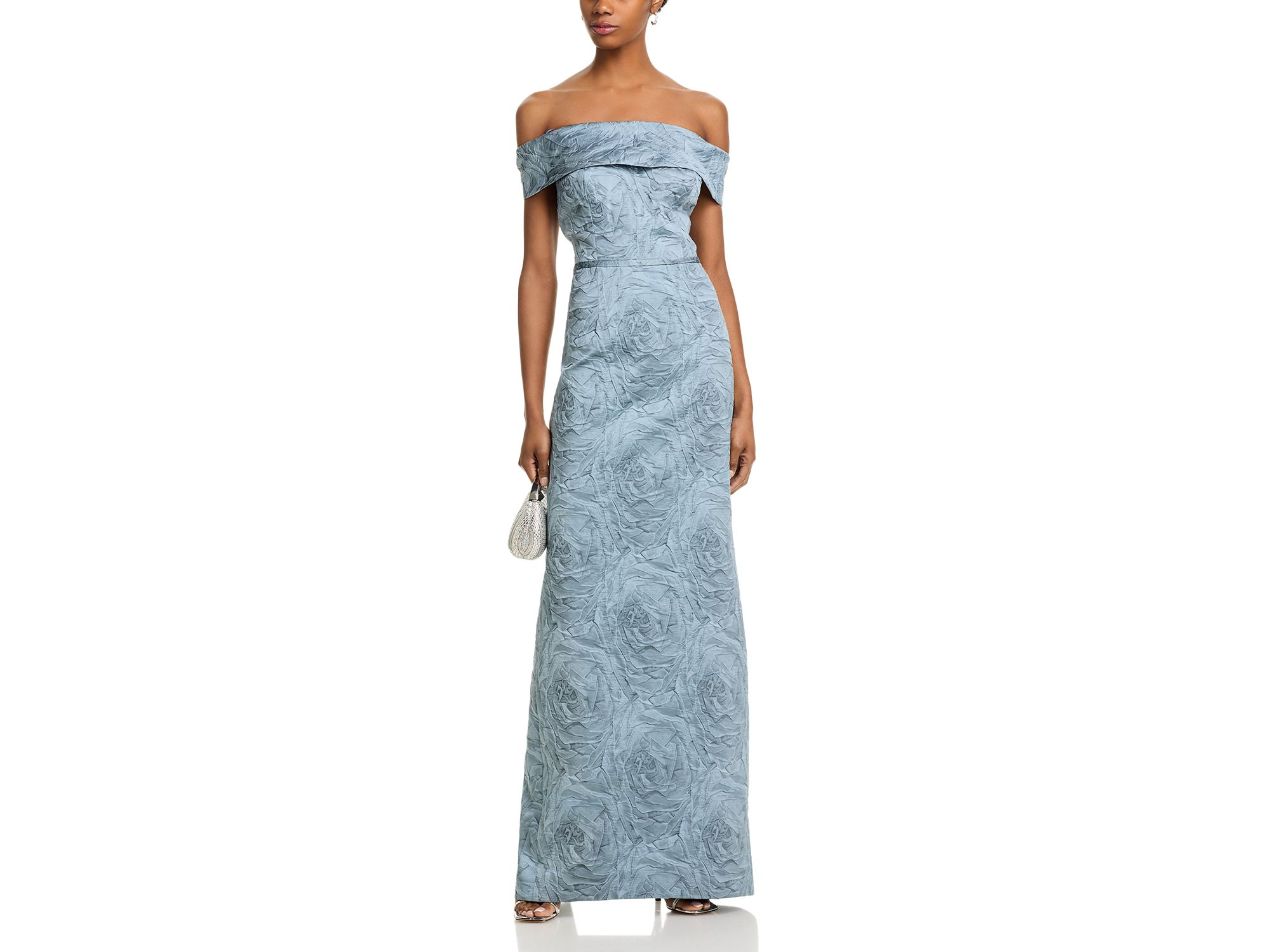 Jacquard Off-the-Shoulder Gown — Image 3