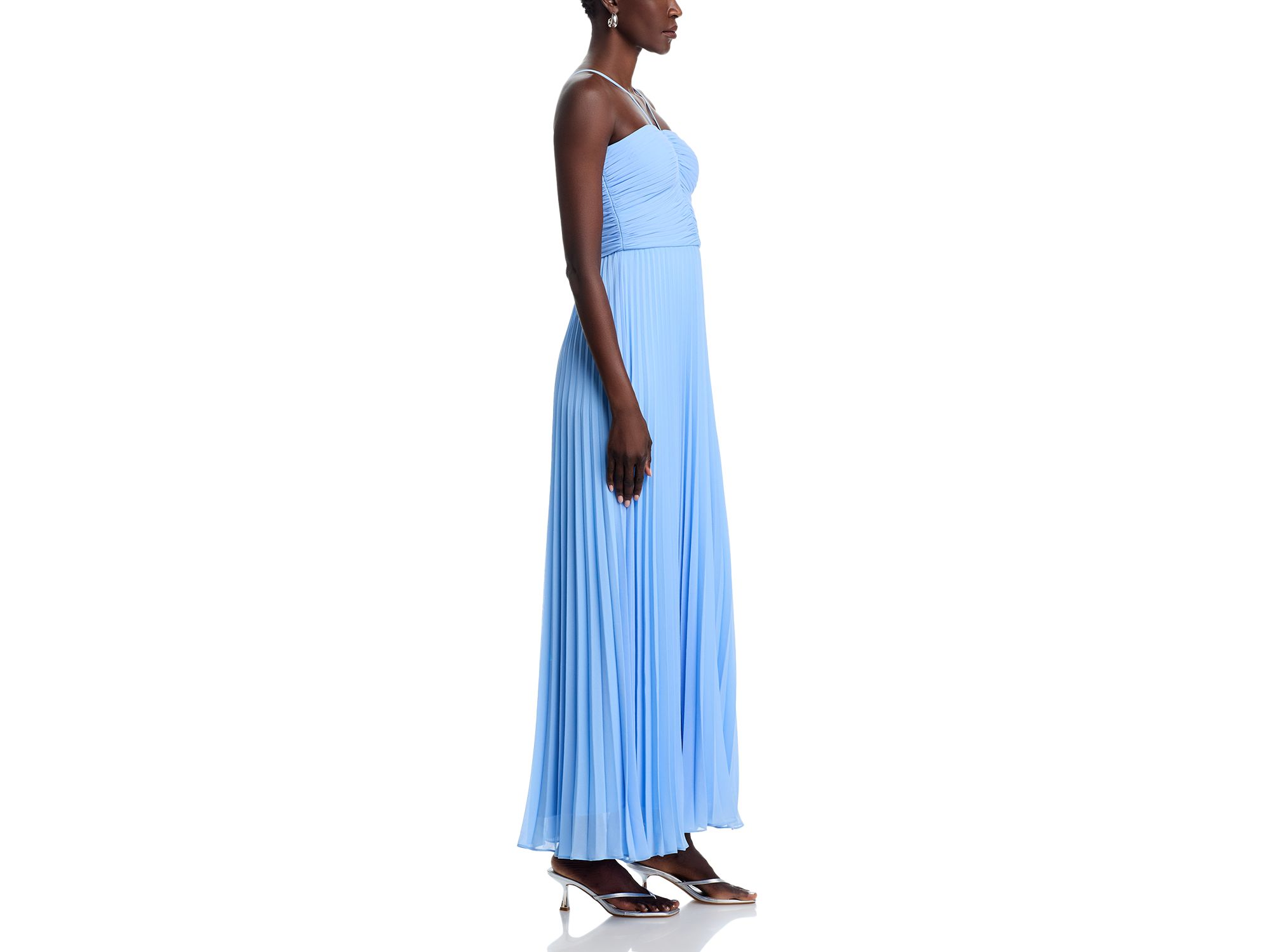 V Neck Chiffon Dress - Exclusive — Image 5