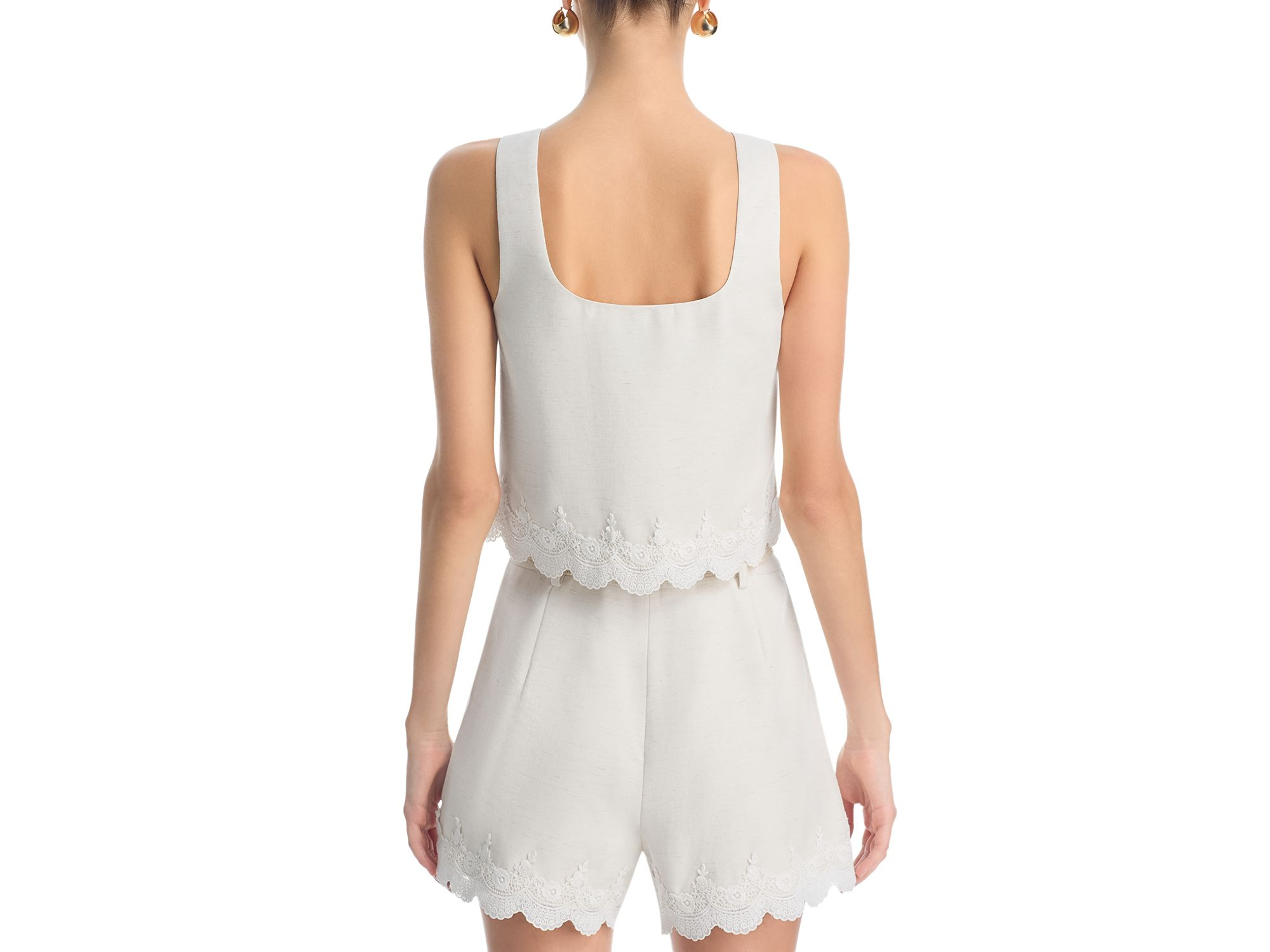 Lace Trim Tank Top & Lace Trim Shorts - Exclusive — Image 4