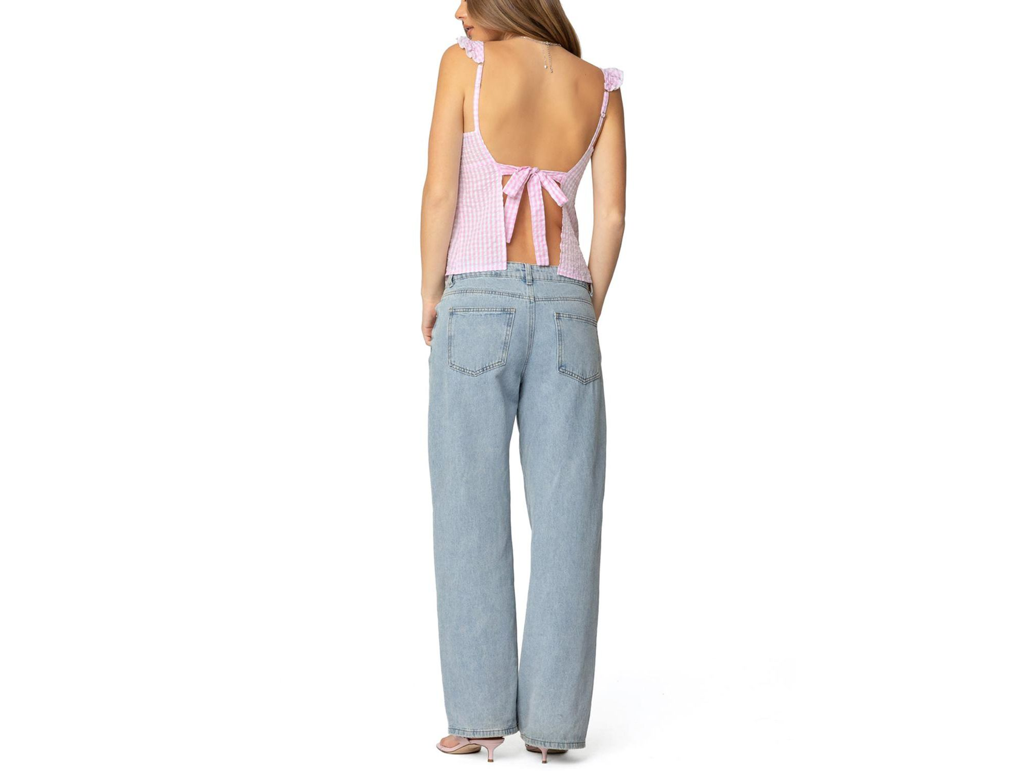 Jenson Backless Gingham Top — Image 3