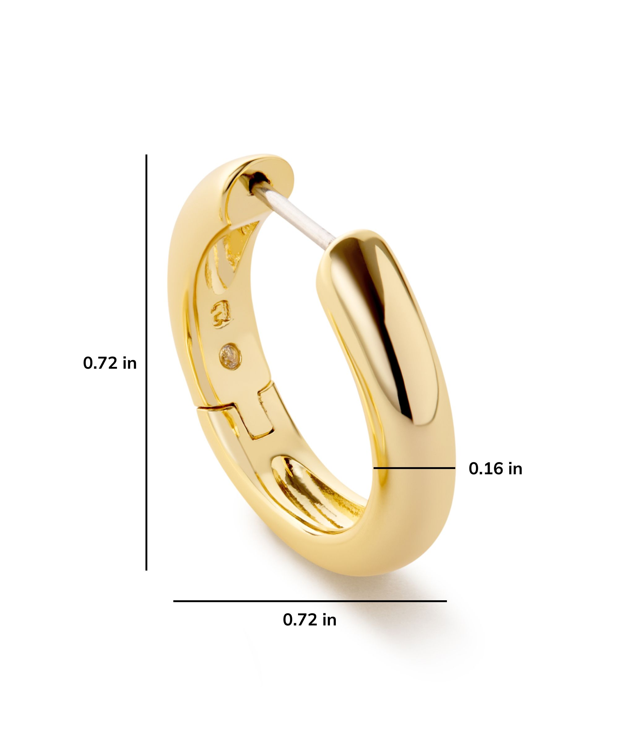 Giulia Medium Gold Hoop Earrings — Image 4