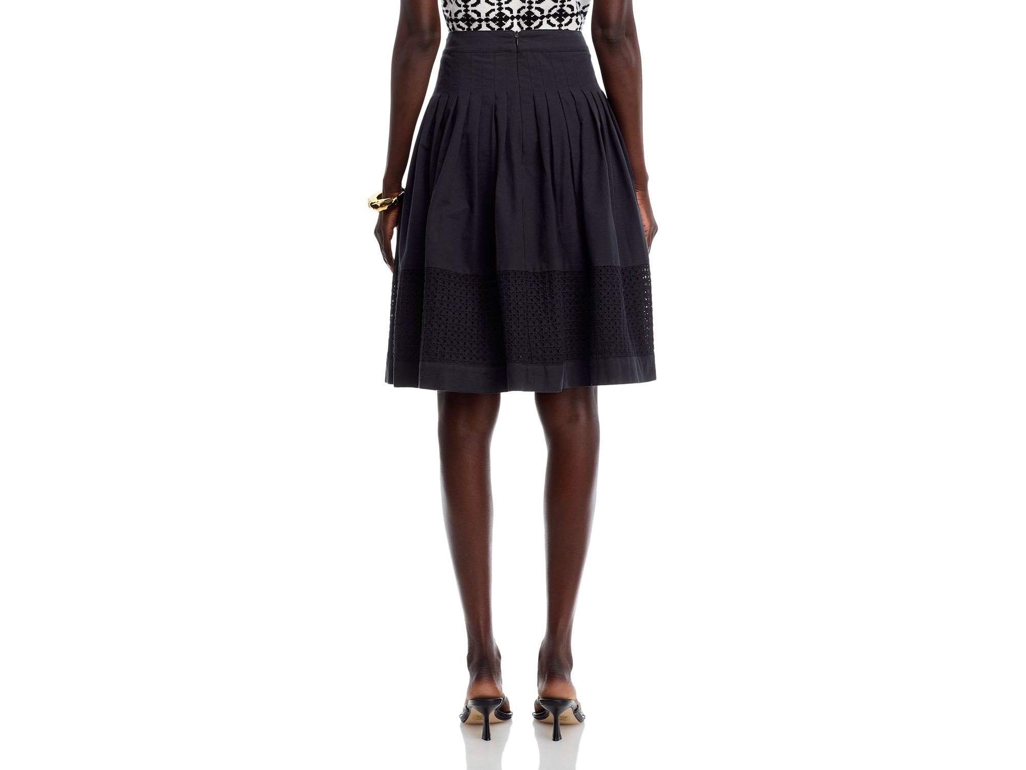 Pleated Embroidered Skirt — Image 3