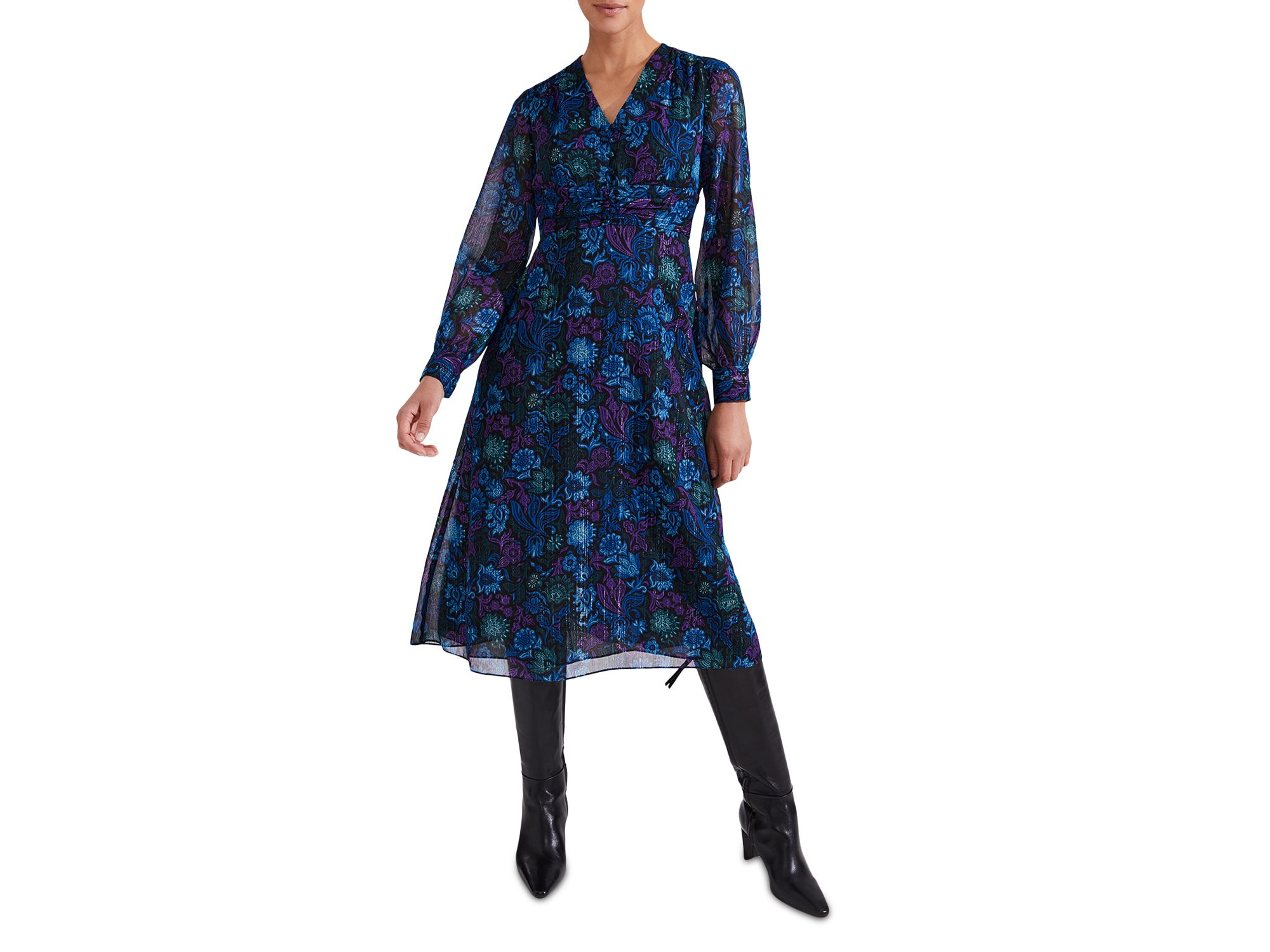 Saffron Floral Print Dress — Image 6