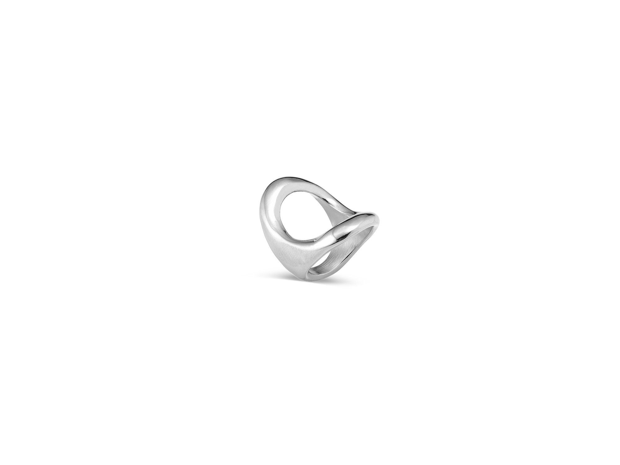 Sterling-Plated Ring with Large Central Oval — Image 3