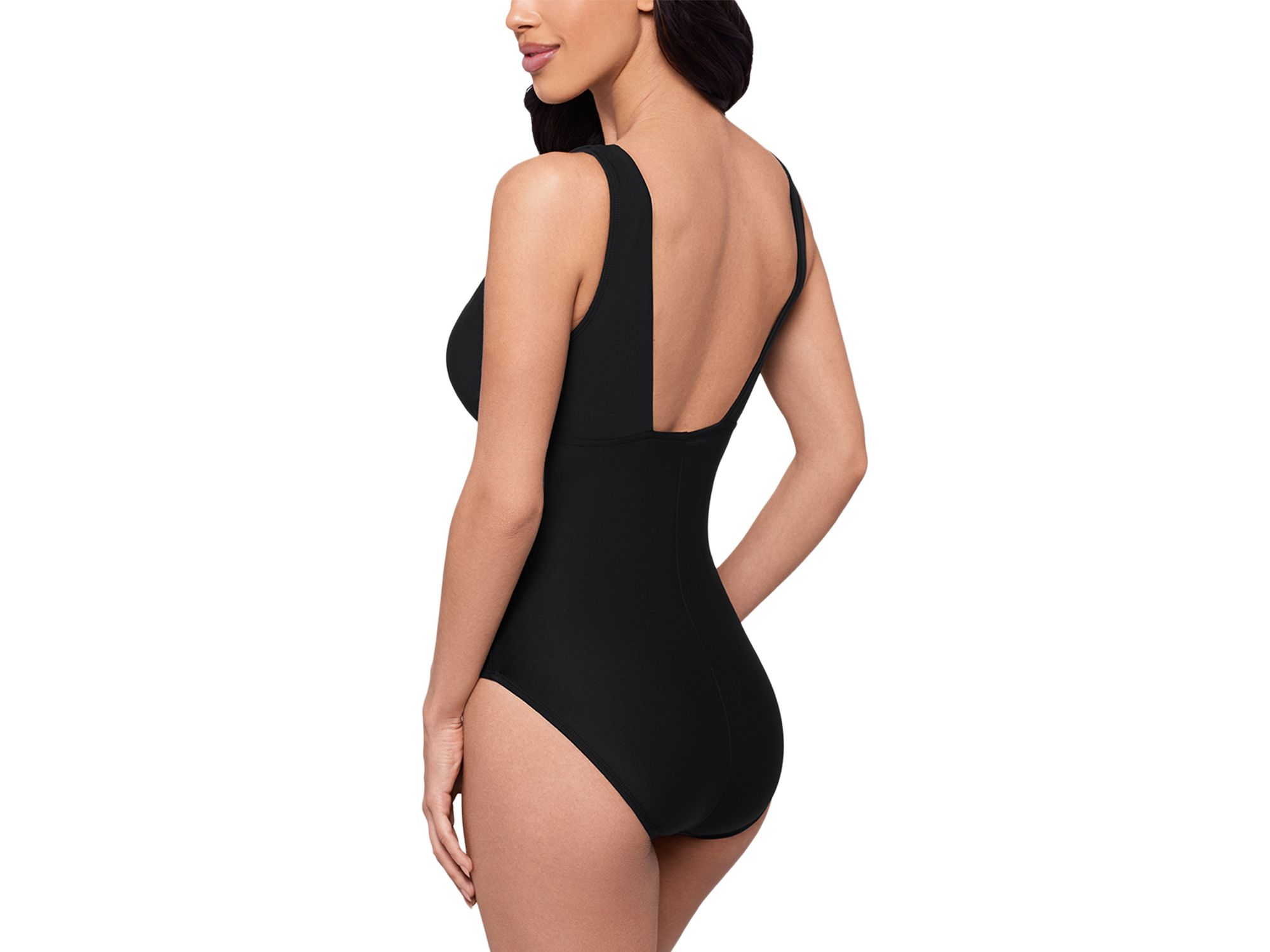 Solid Darly Fitted One Piece Swimsuit — Image 4