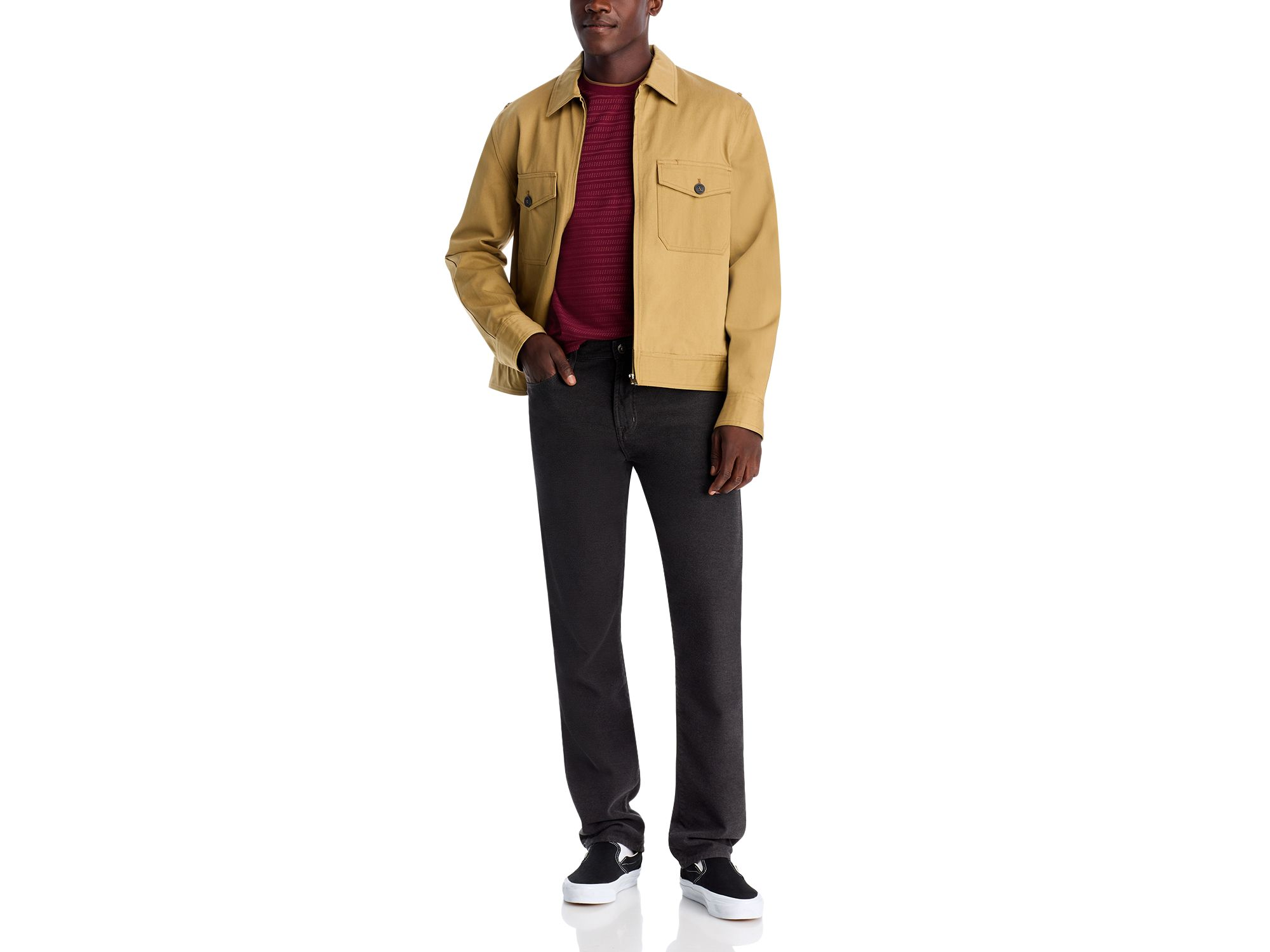 Everett Slim Straight Pants in Sulfur Smooth Slate — Image 7