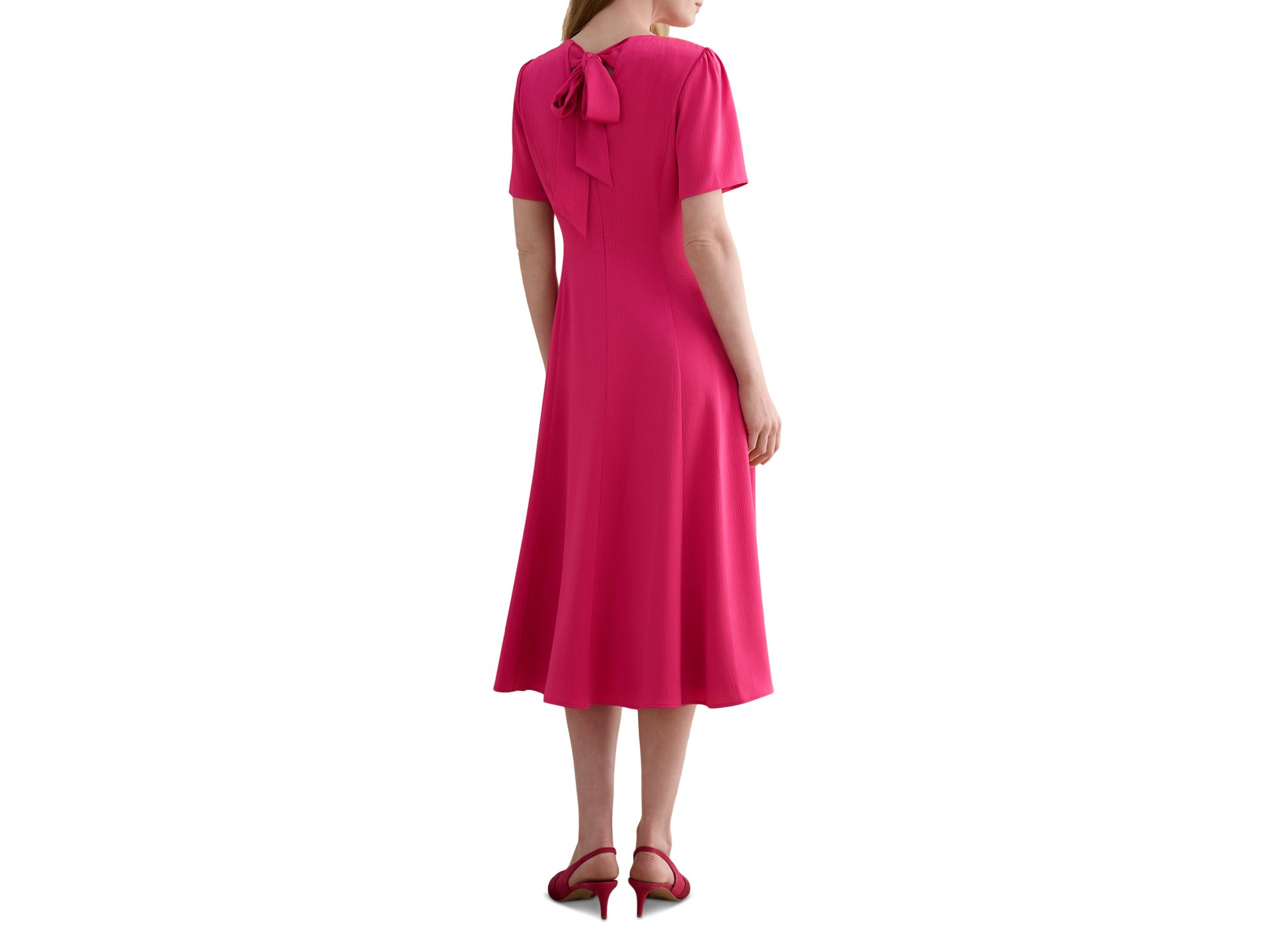 Camille Hammered Satin Midi Dress — Image 5