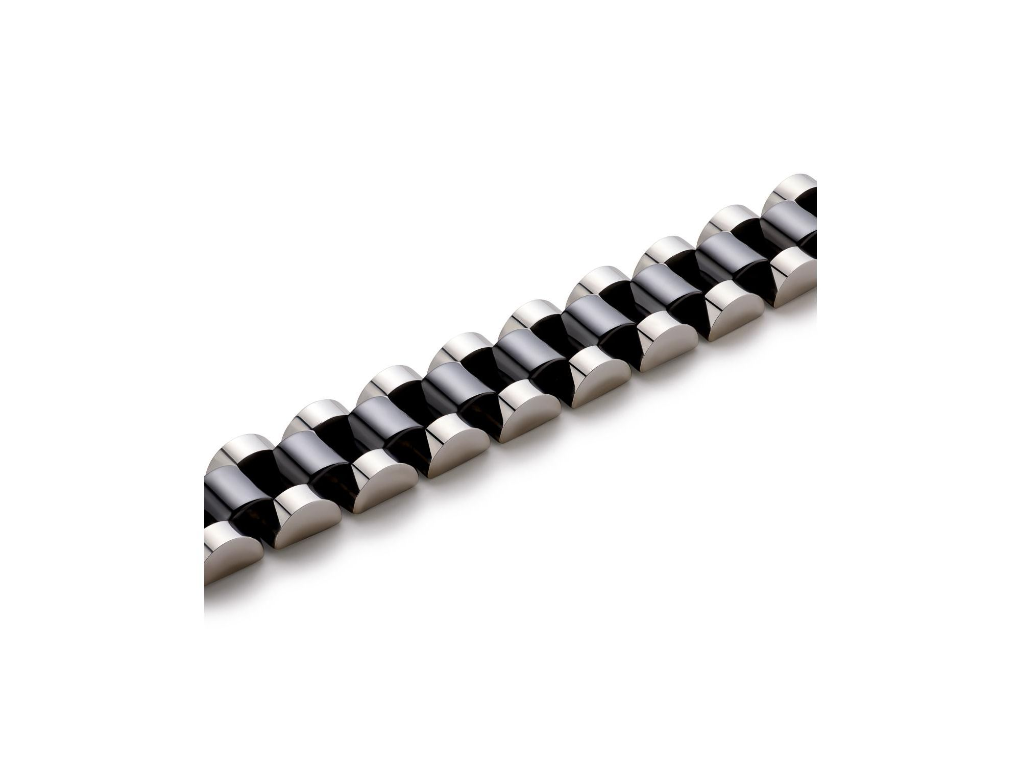 Ora Silver Ceramic Watch Strap Bracelet — Image 5