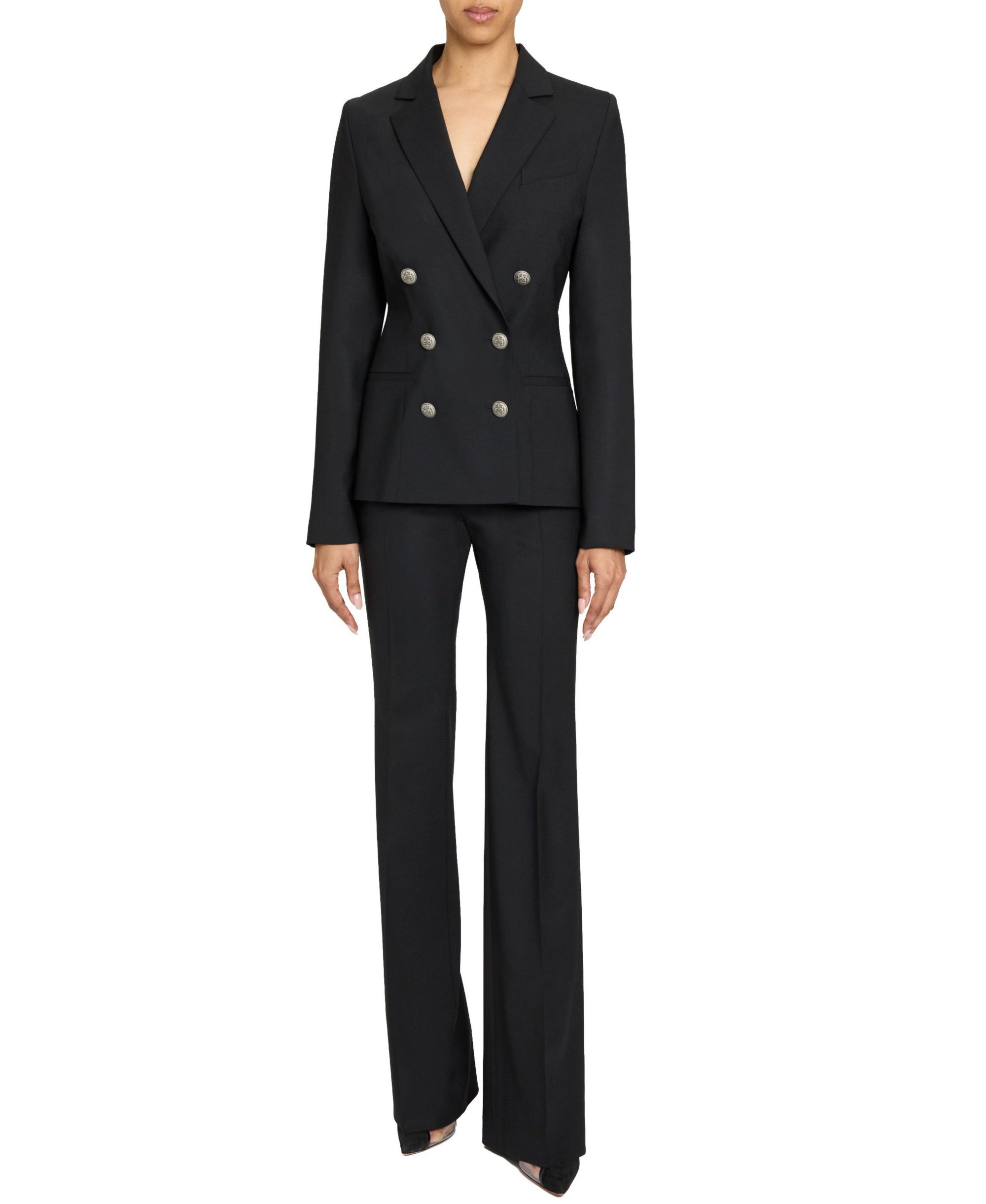 Beth Flared Pant in Virgin Wool Stretch — Image 4