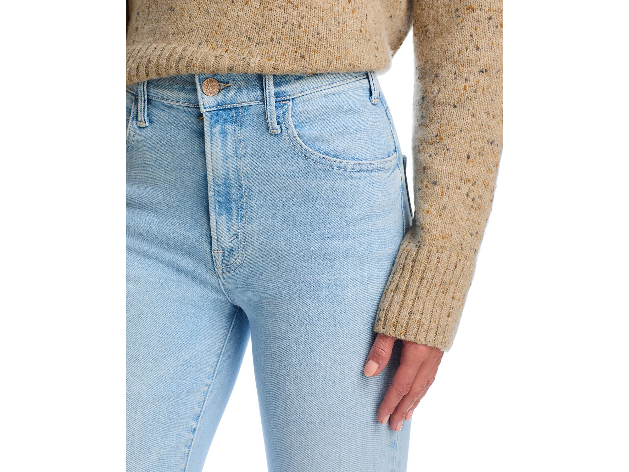 Lil' Hustler High Rise Cropped Flared Jeans in Ball in Your Court — Image 3