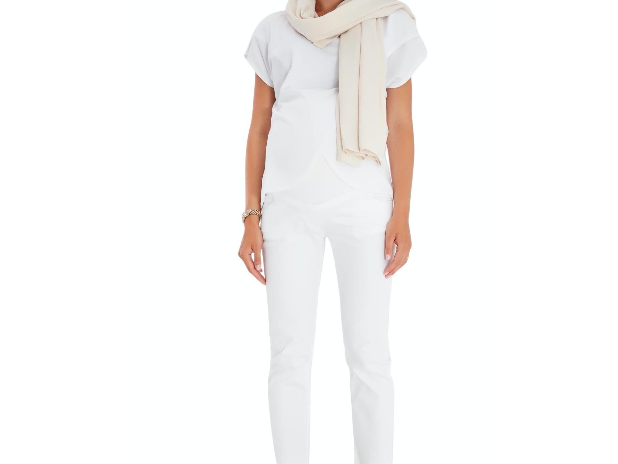 Handy Crossover Short Sleeve Cotton Maternity/Nursing Top — Image 7