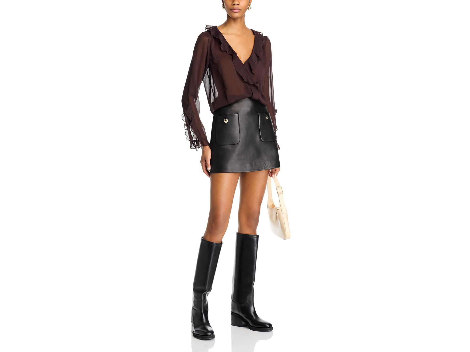 V Neck Ruffle Top — Image 6