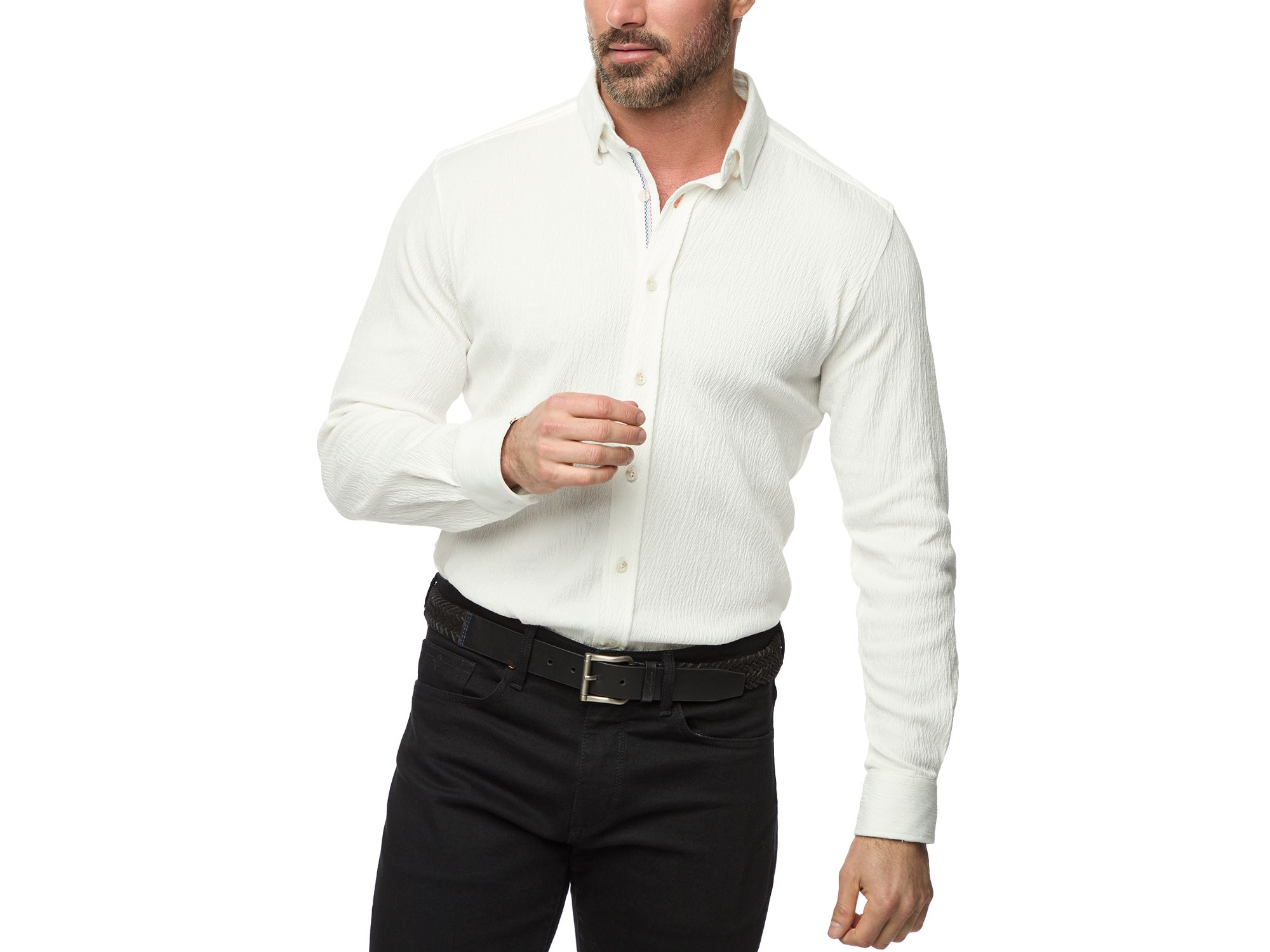 Hammond Button Down Textured Shirt — Image 4